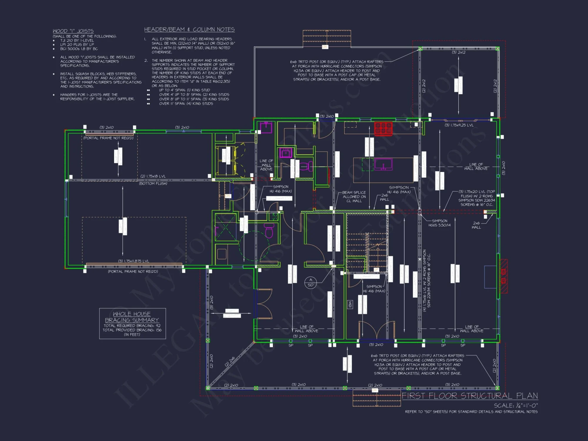 Elegant house Plan with 2 Floors, 4 Bedrooms & CAD Designs