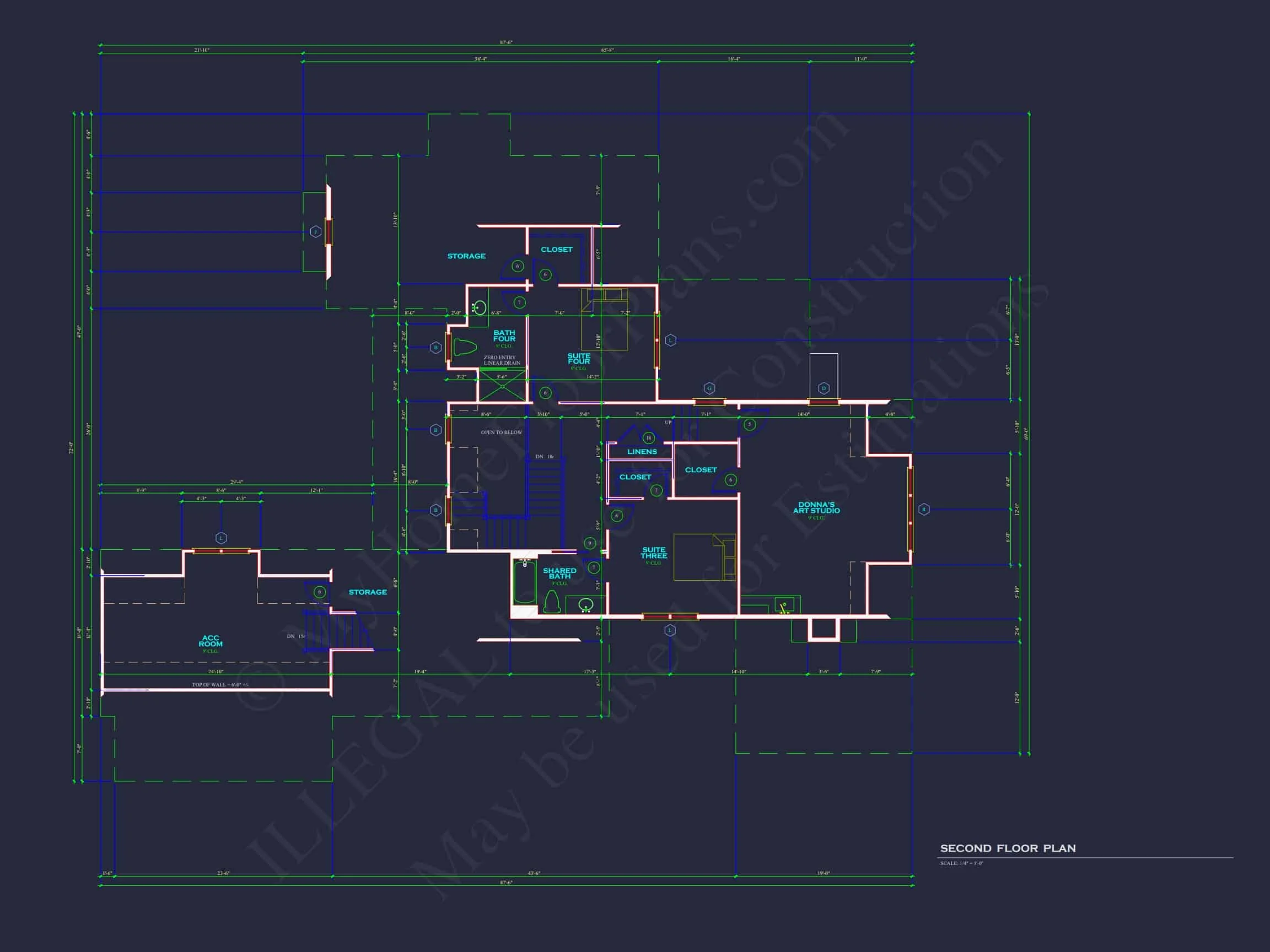 20-1500 HOUSE PLAN - Modern Craftsman House Plan with Spacious Layout and CAD Blueprint 9 Modern Craftsman house Plan with Spacious Layout and CAD Blueprint