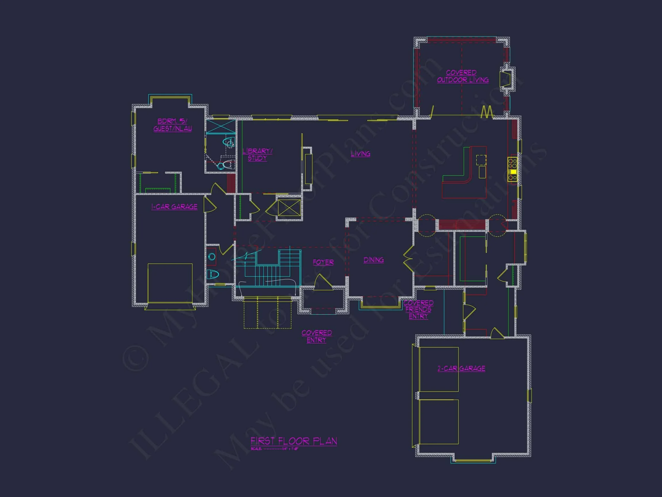 20-1208 HOUSE PLAN - 5-Bed, 5-Bath, 4,116 SF Modern French Country House Plan 25 Luxury 3-Story Modern Floor Plan with 5 Bedrooms and CAD Designs