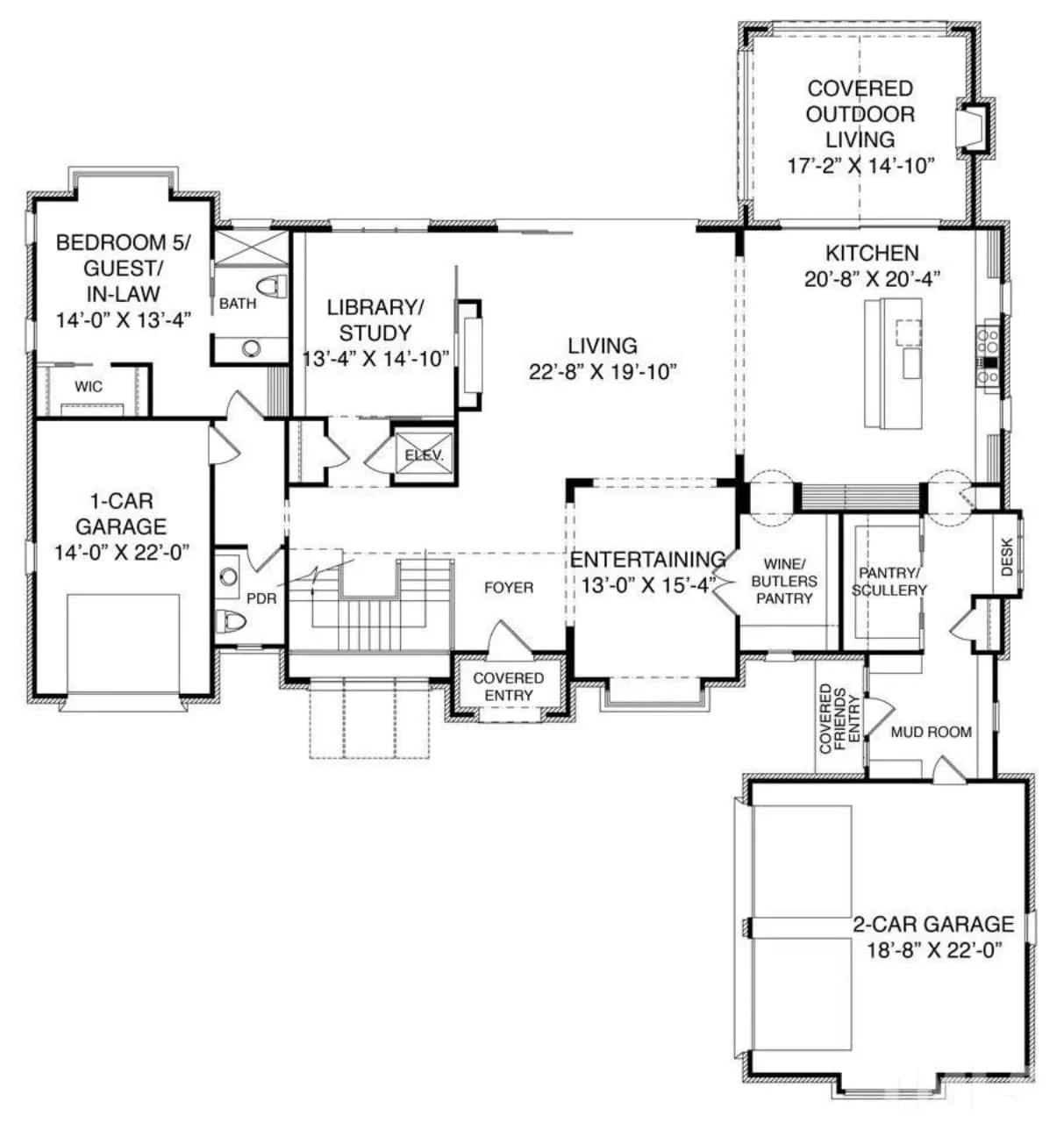 20-1208 HOUSE PLAN - 5-Bed, 5-Bath, 4,116 SF Modern French Country House Plan 20 Luxury 3-Story Modern Floor Plan with 5 Bedrooms and CAD Designs