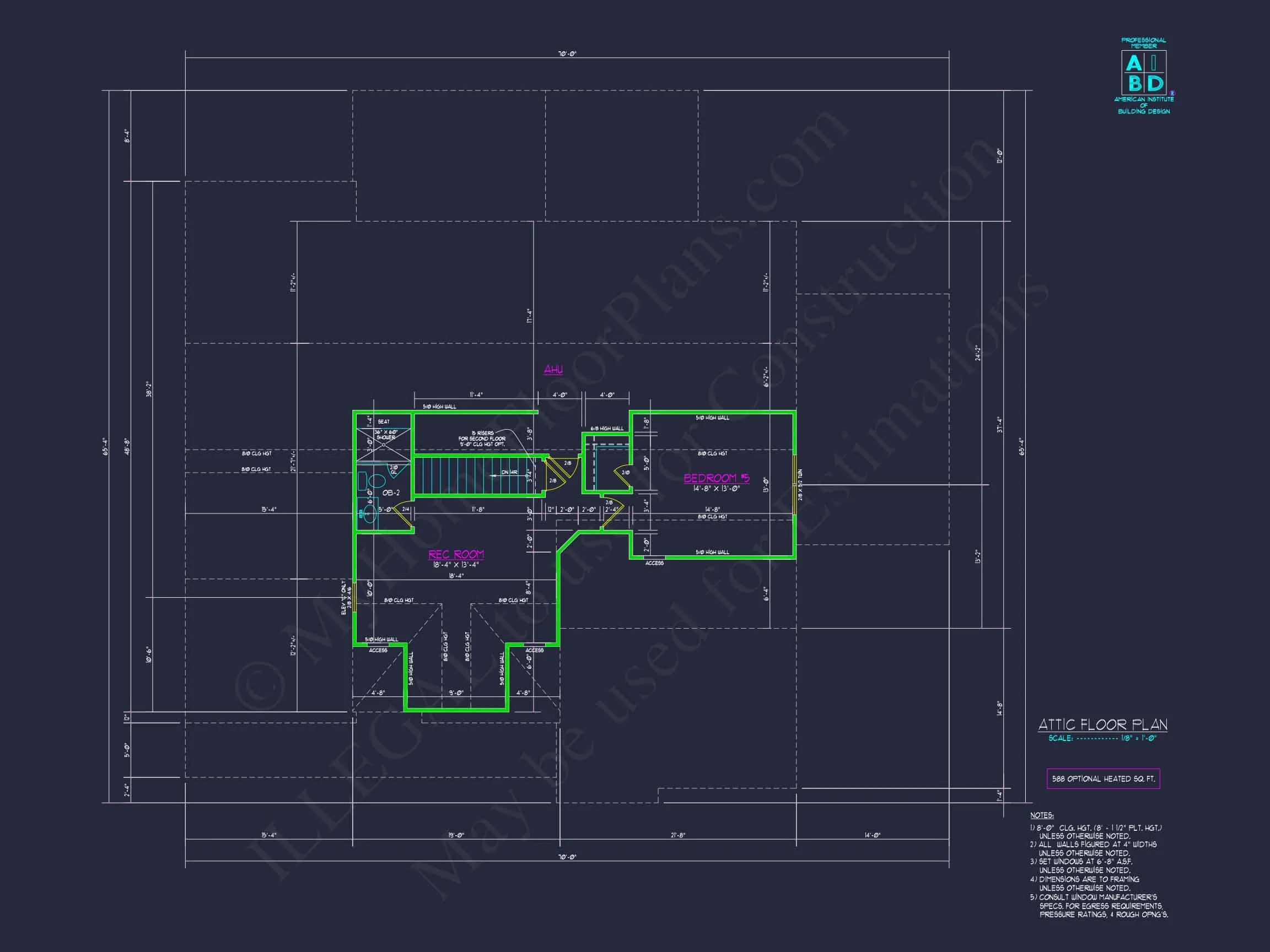 18-2206 HOUSE PLAN - Modern Floor Plan with 5 Bedrooms | CAD Architectural House Design 8 CAD Architectural house Design