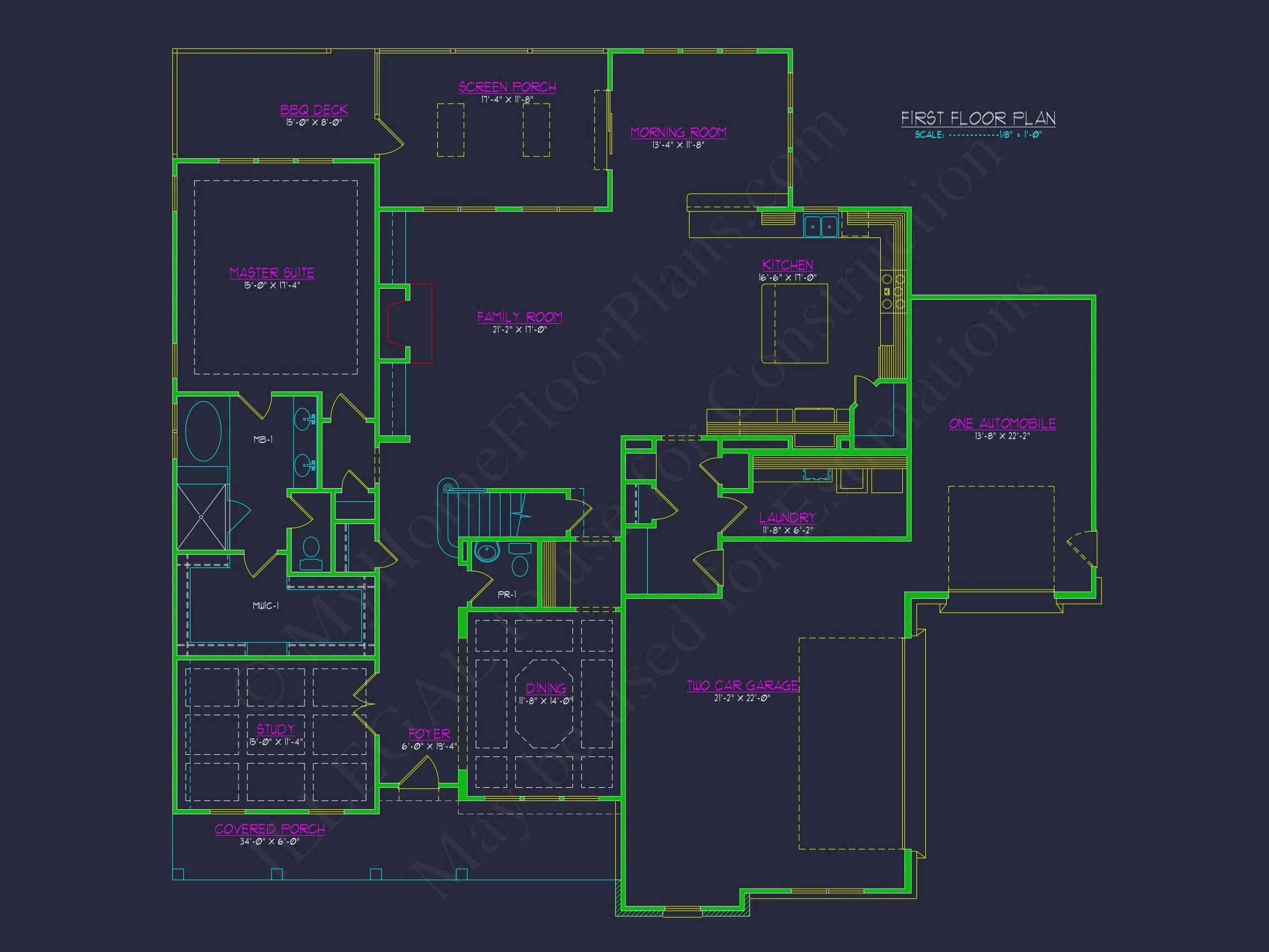 18-2206 HOUSE PLAN - Modern Floor Plan with 5 Bedrooms | CAD Architectural House Design 3 Modern Floor Plan with 5 Bedrooms
