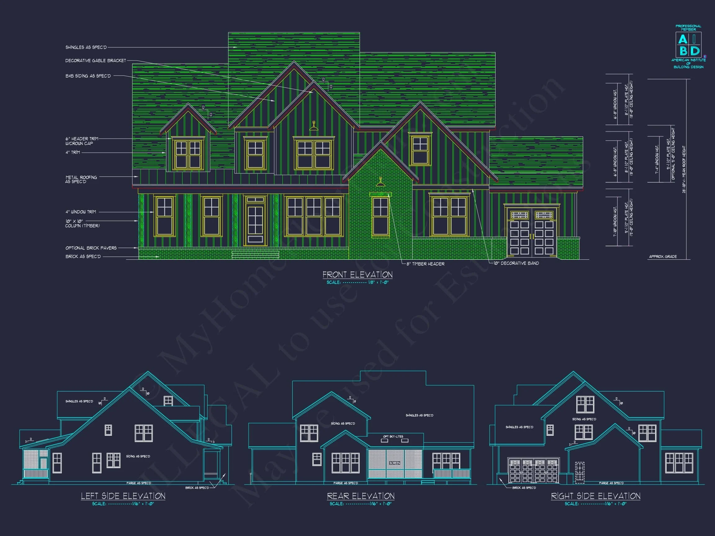 18-2206 HOUSE PLAN - Modern Floor Plan with 5 Bedrooms | CAD Architectural House Design 2 CAD Architectural house Design