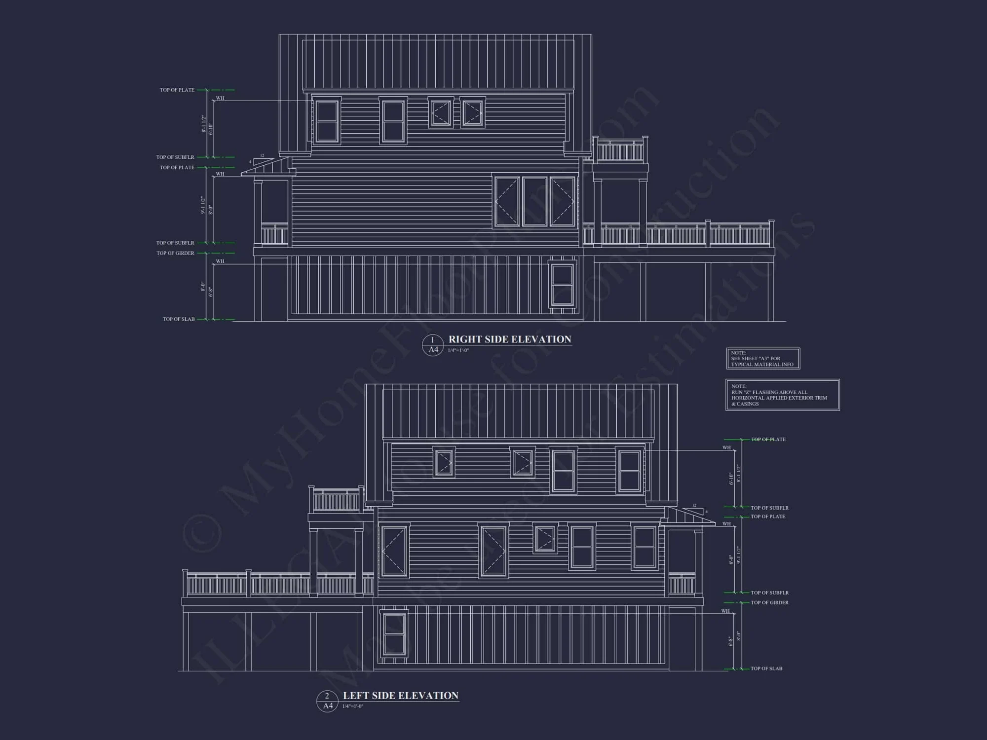 Stunning Coastal Beach house Plan with 3 Floors, 6 Beds, CAD