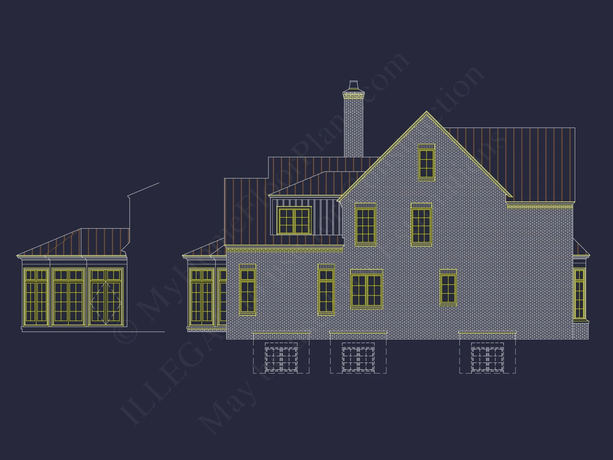 Luxury house Plan with Vaulted Ceilings, CAD Designs & Blueprint
