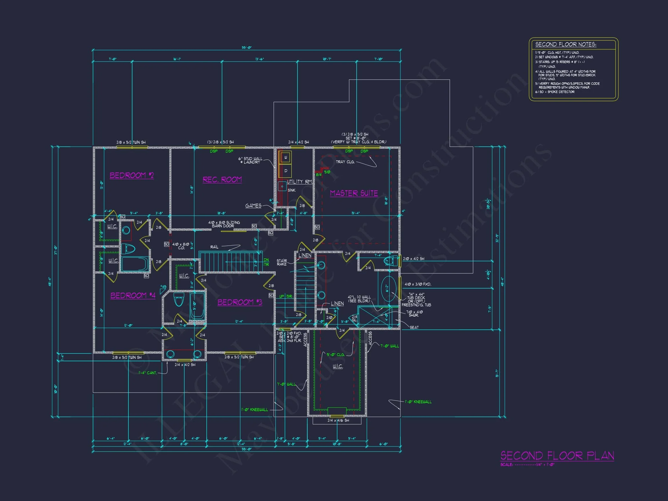16-1786 HOUSE PLAN - Modern Craftsman House Plan with 3 Floors, CAD Designs 8 Modern Craftsman house Plan with 3 Floors, CAD Designs