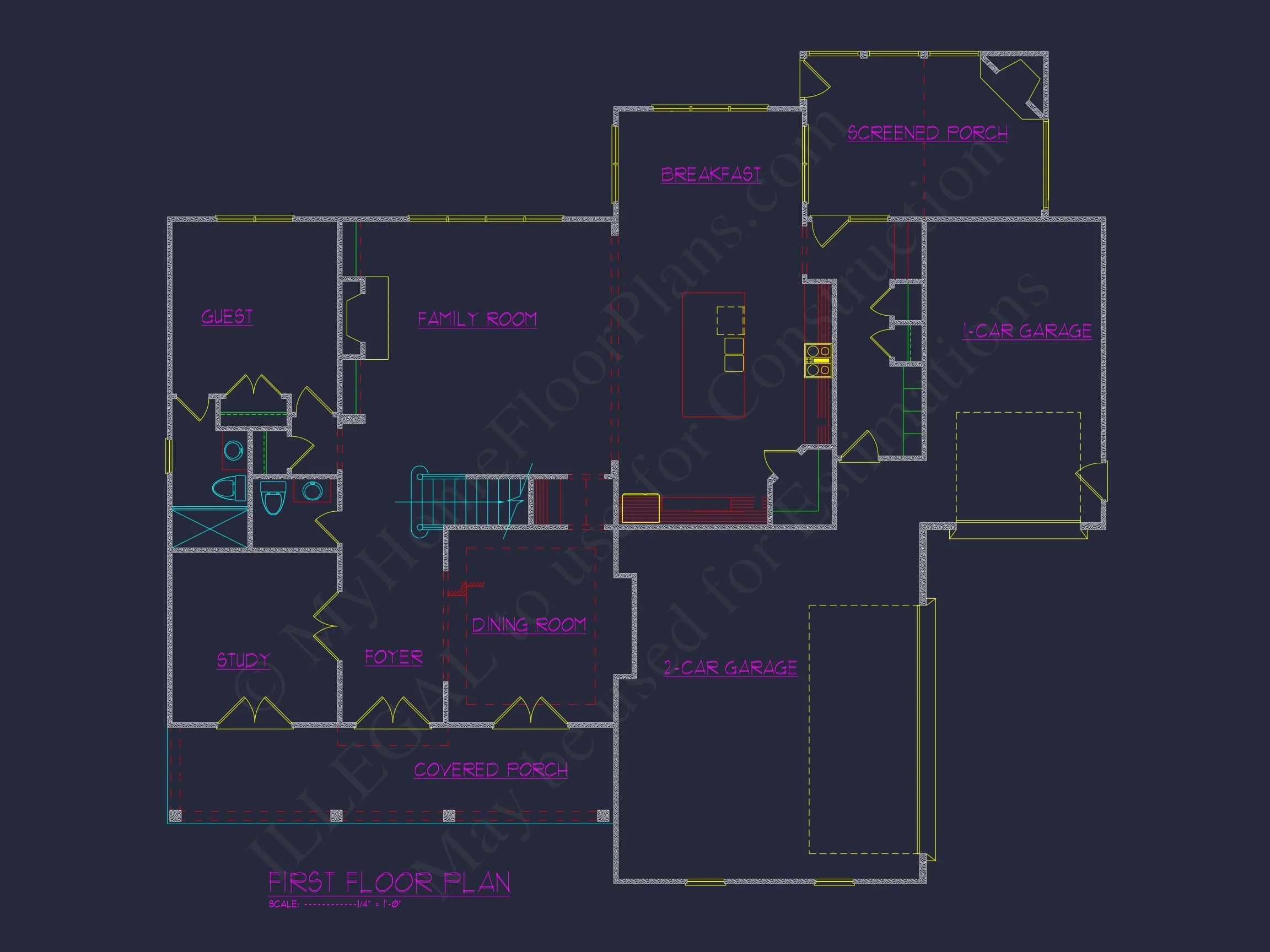 16-1786 HOUSE PLAN - Modern Craftsman House Plan with 3 Floors, CAD Designs 4 Modern Craftsman house Plan with 3 Floors, CAD Designs