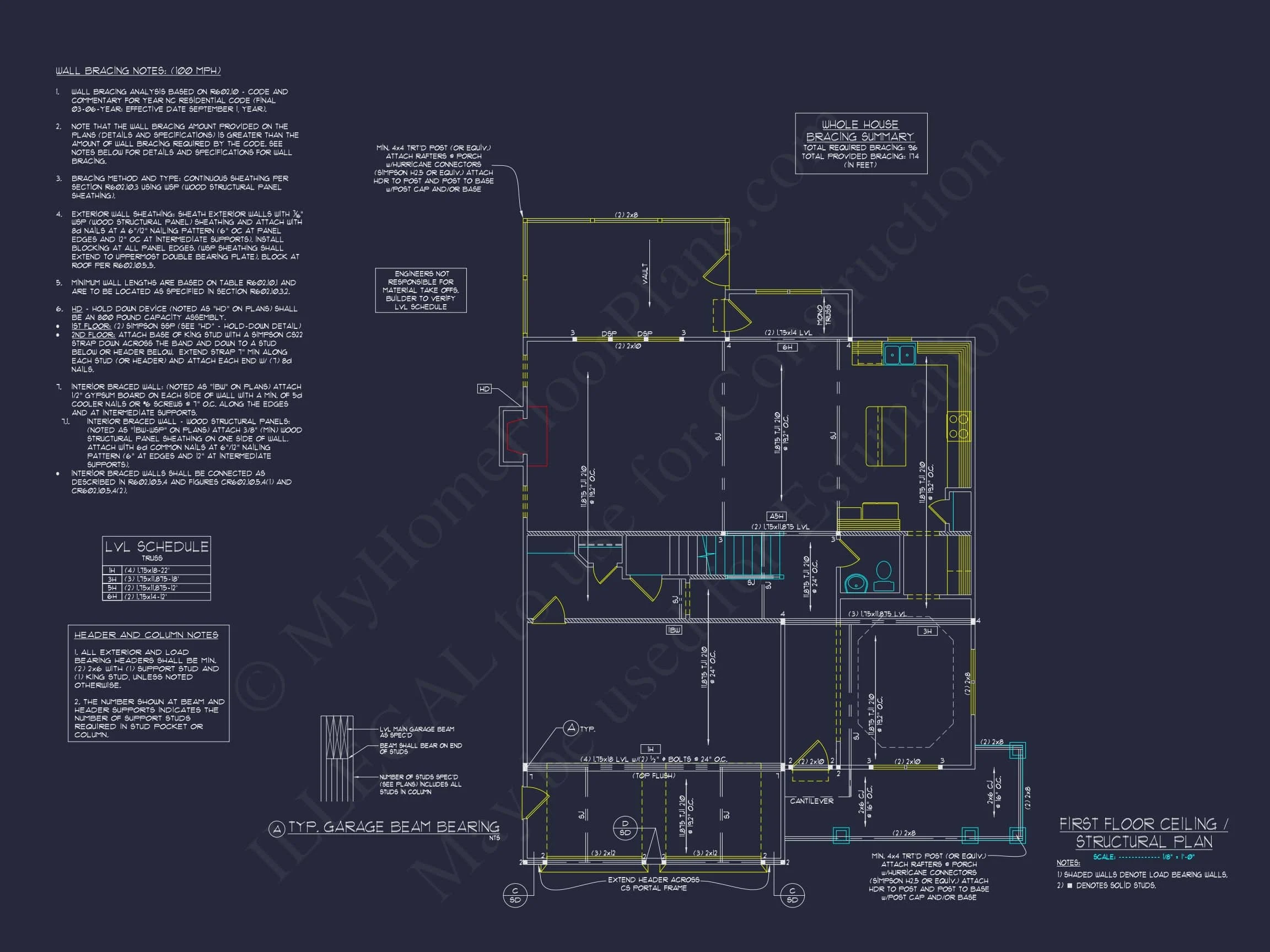 16-1733 HOUSE PLAN - 4-Bed, 3.5-Bath, 3,326 SF Traditional Colonial House Plan 44 Beautiful Craftsman house Plan with Detailed CAD Designs