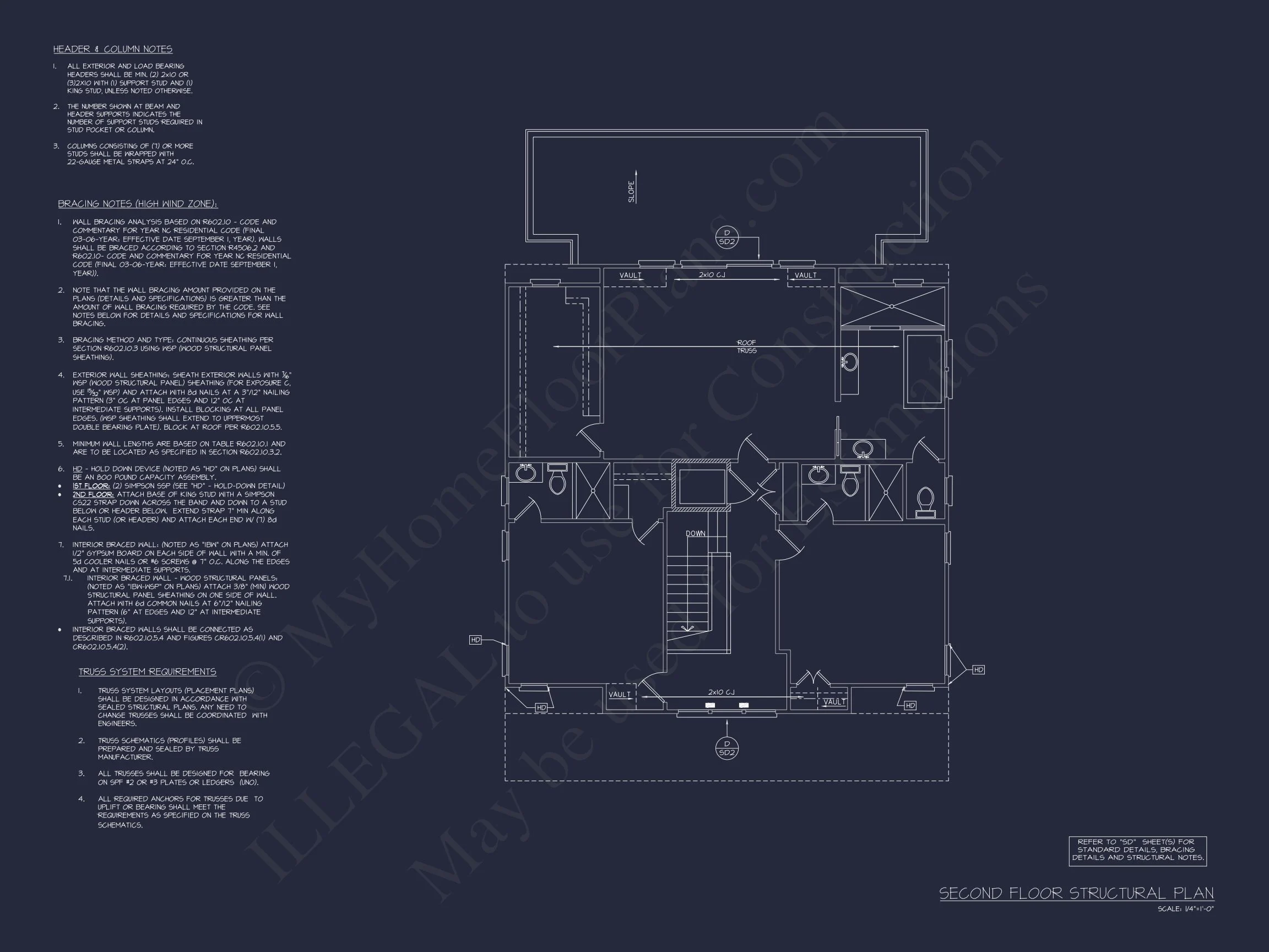 16-1719 HOUSE PLAN - 5-Bed, 5-Bath, 3,919 SF Coastal Beach House Plan 60 Modern Beach house Floor Plan with CAD Blueprint Designs