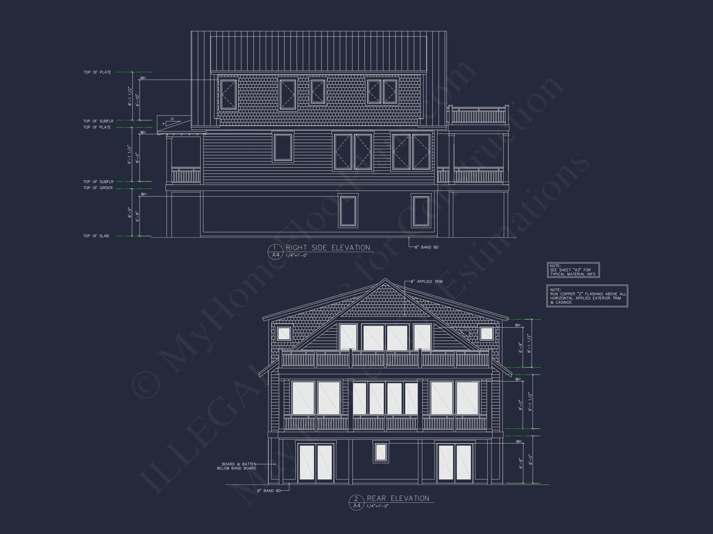 16-1719 HOUSE PLAN - 5-Bed, 5-Bath, 3,919 SF Coastal Beach House Plan 51 Modern Beach house Floor Plan with CAD Blueprint Designs