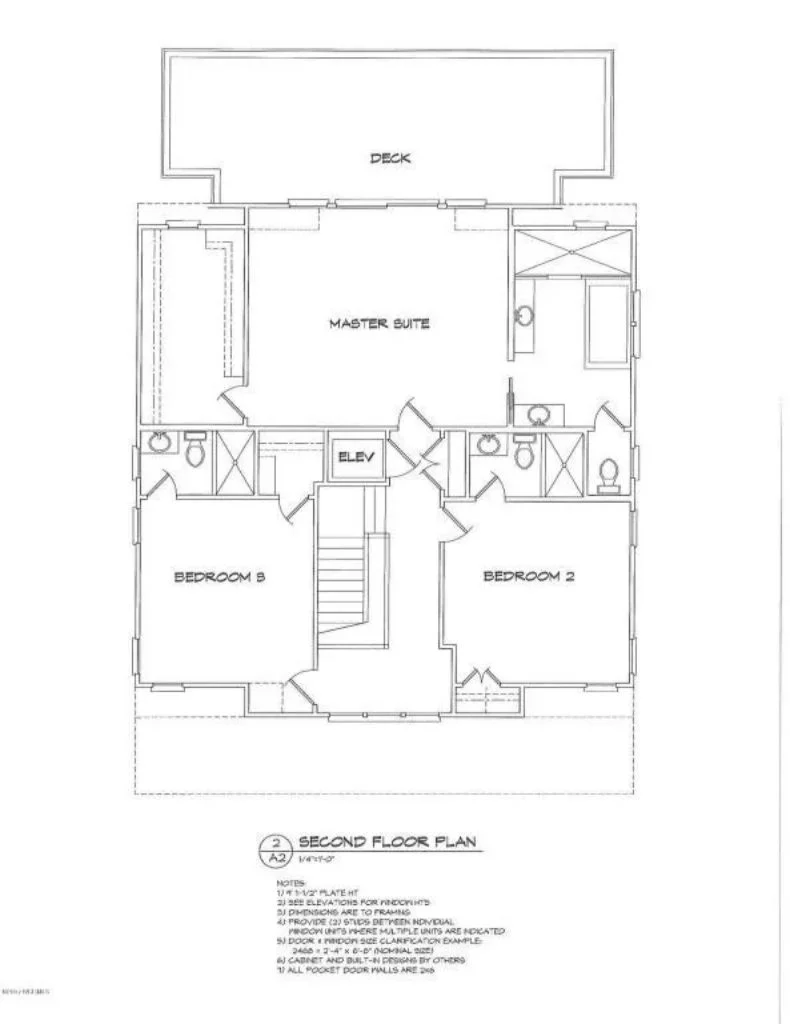 16-1719 HOUSE PLAN - 5-Bed, 5-Bath, 3,919 SF Coastal Beach House Plan 47 Modern Beach house Floor Plan with CAD Blueprint Designs