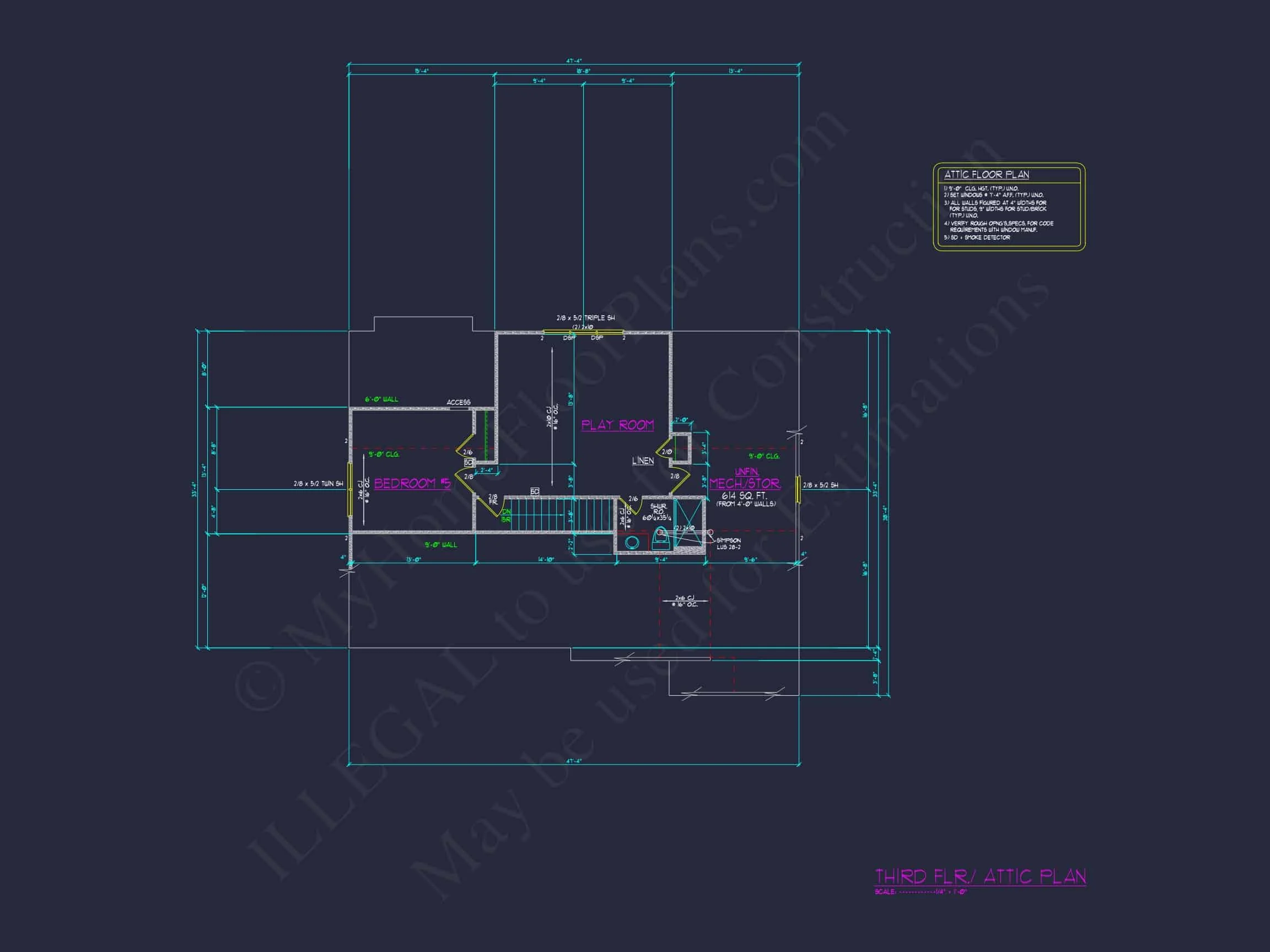 16-1430B HOUSE PLAN - 5-Bed, 5-Bath, 3,888 SF Modern Farmhouse House Plan 11 Spacious house Plan with 3D CAD Designs, Blueprint, and Floor Plans