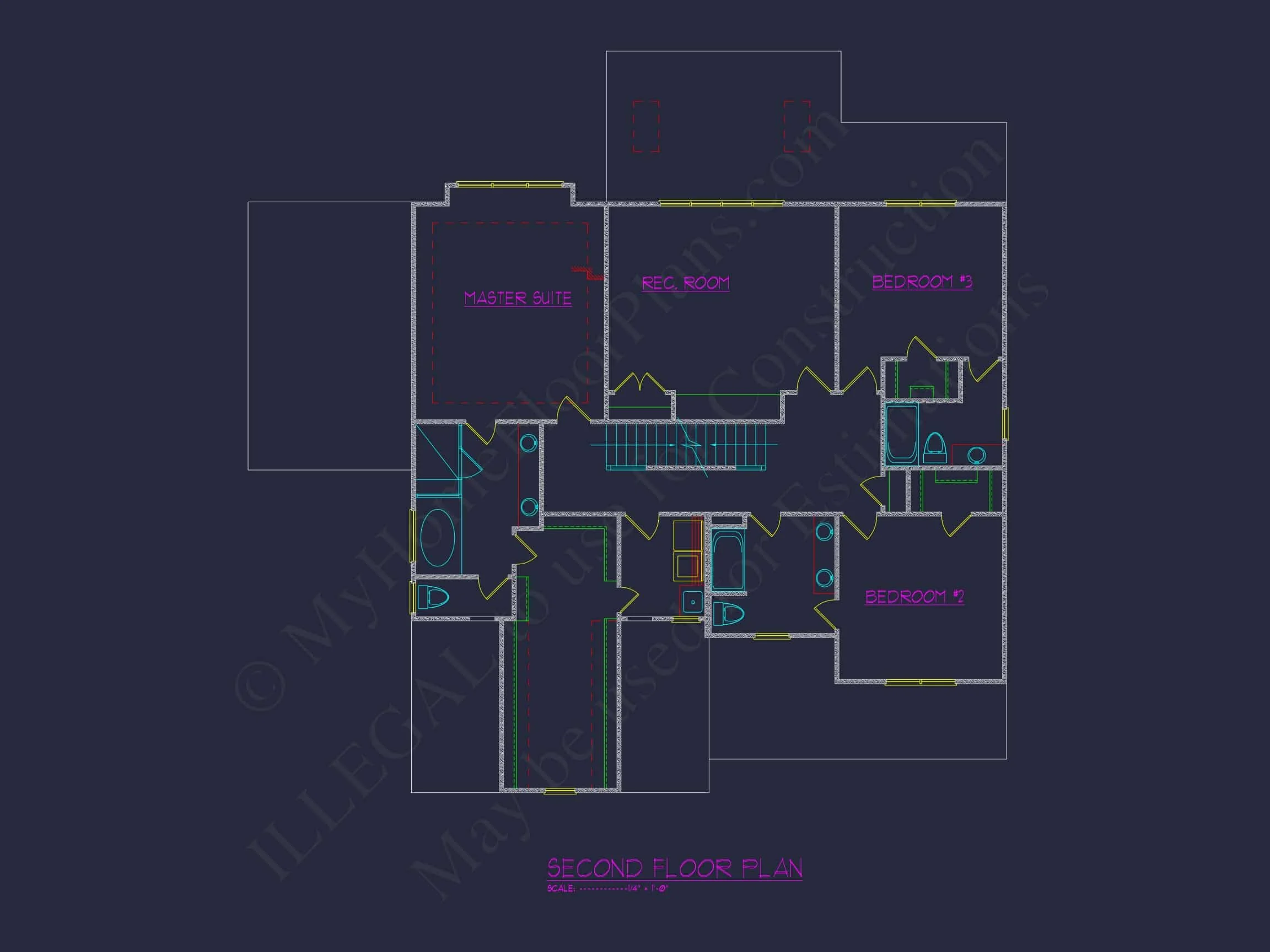 16-1430B HOUSE PLAN - 5-Bed, 5-Bath, 3,888 SF Modern Farmhouse House Plan 7 Spacious house Plan with 3D CAD Designs, Blueprint, and Floor Plans