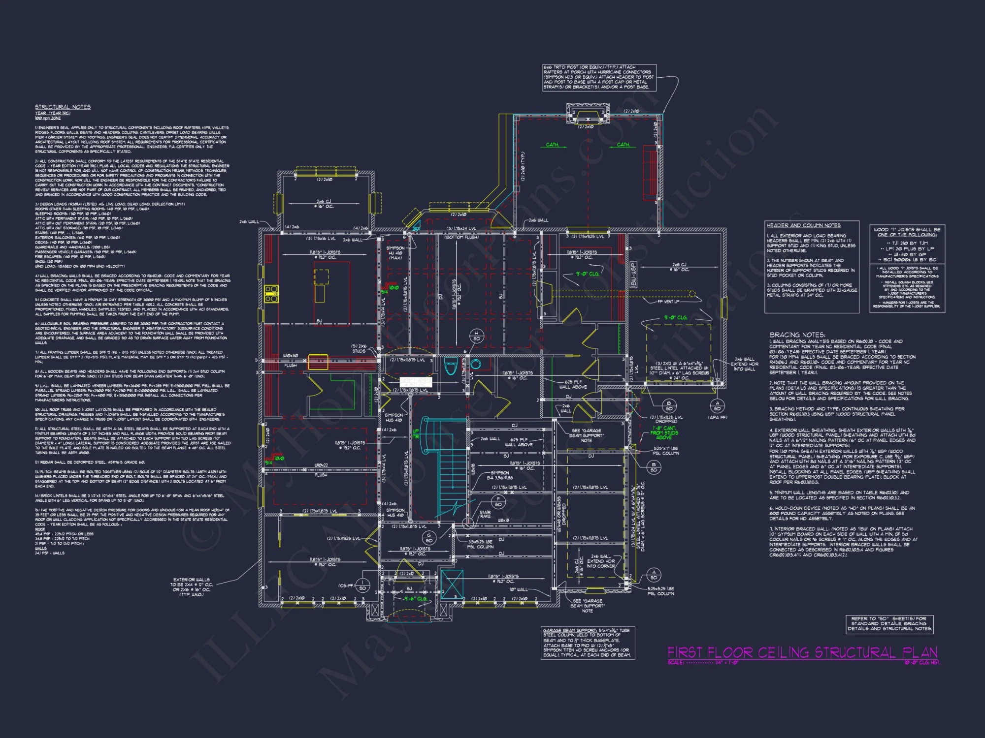 Detailed house Plan with 5 Beds, Floor Designs & CAD Blueprint