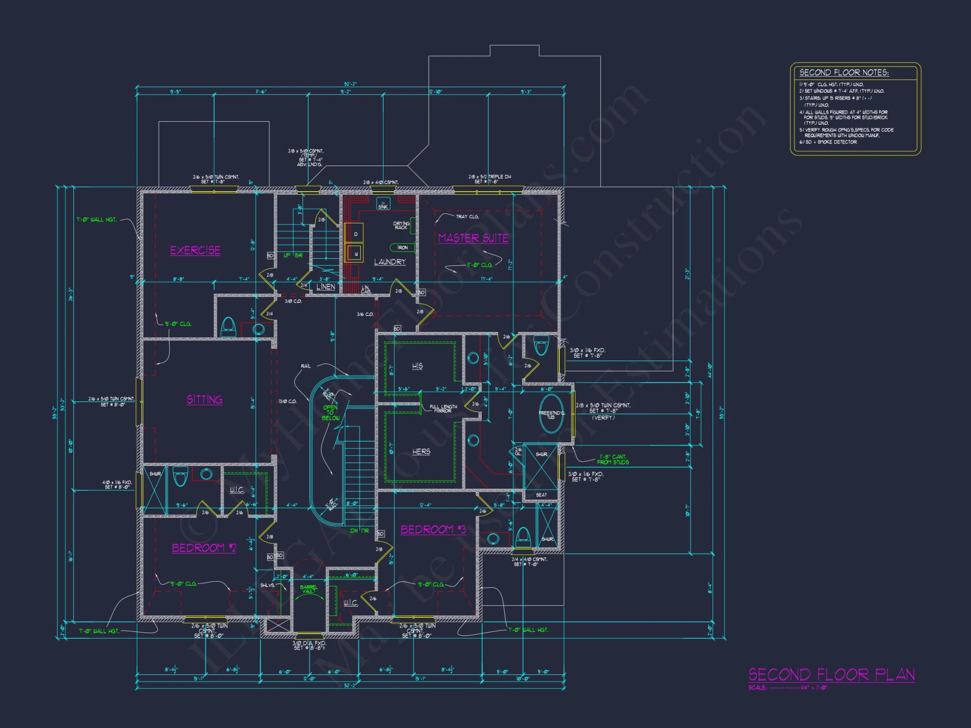 Detailed house Plan with 5 Beds, Floor Designs & CAD Blueprint
