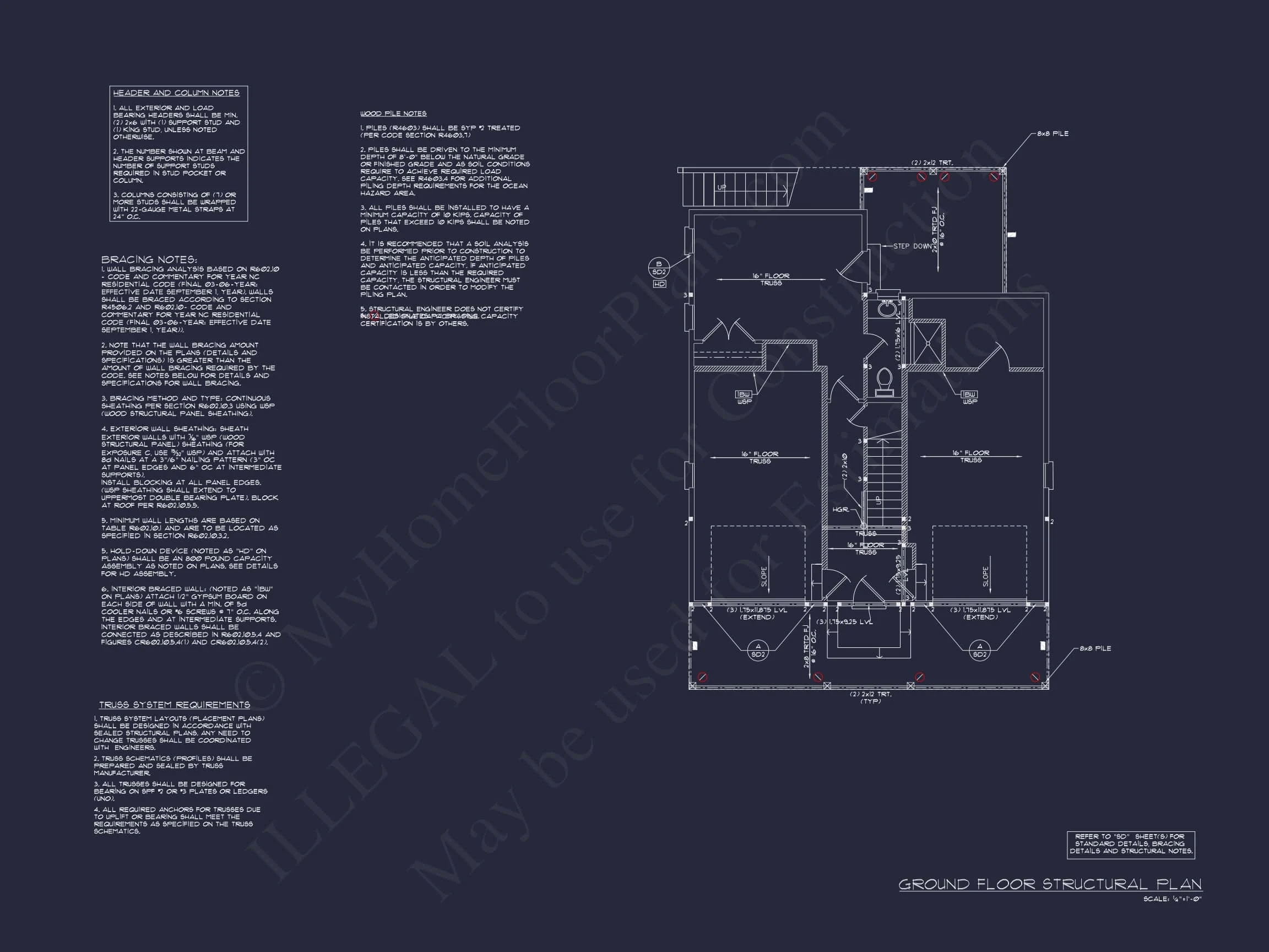 16-1092 HOUSE PLAN - 4-Bed, 3.5-Bath Coastal Beach House Plan – 2,368 Sq Ft, 2 Stories with Bonus Room & Porches 36 Modern 2-Story Beach house Floor Plan