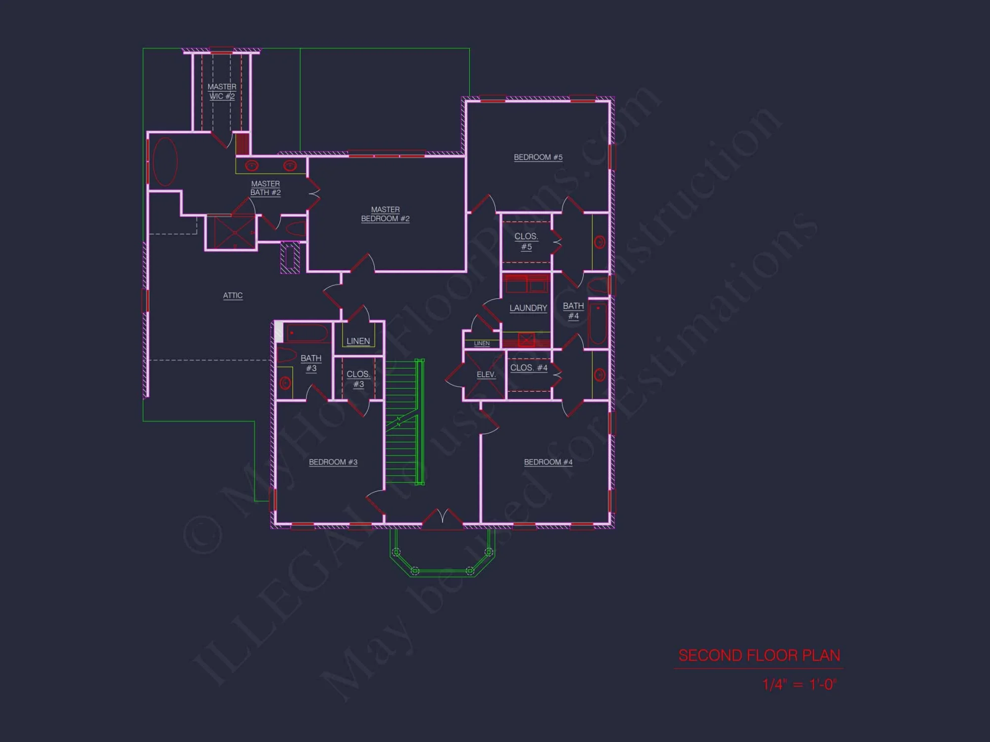 Elegant 3.5-Story house Design with CAD Blueprints & Features