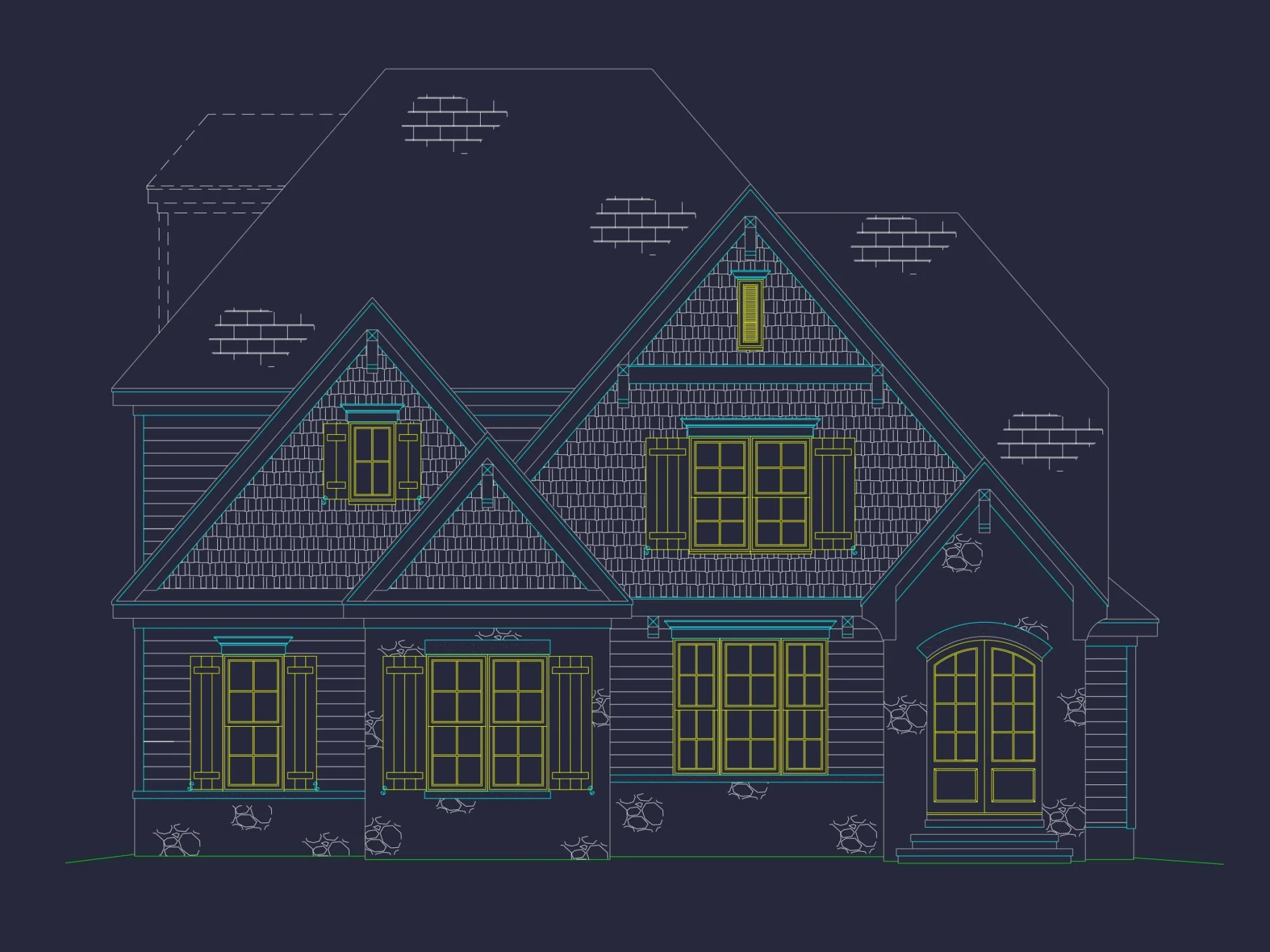 Craftsman house Plan Blueprint with Spacious Floor Designs
