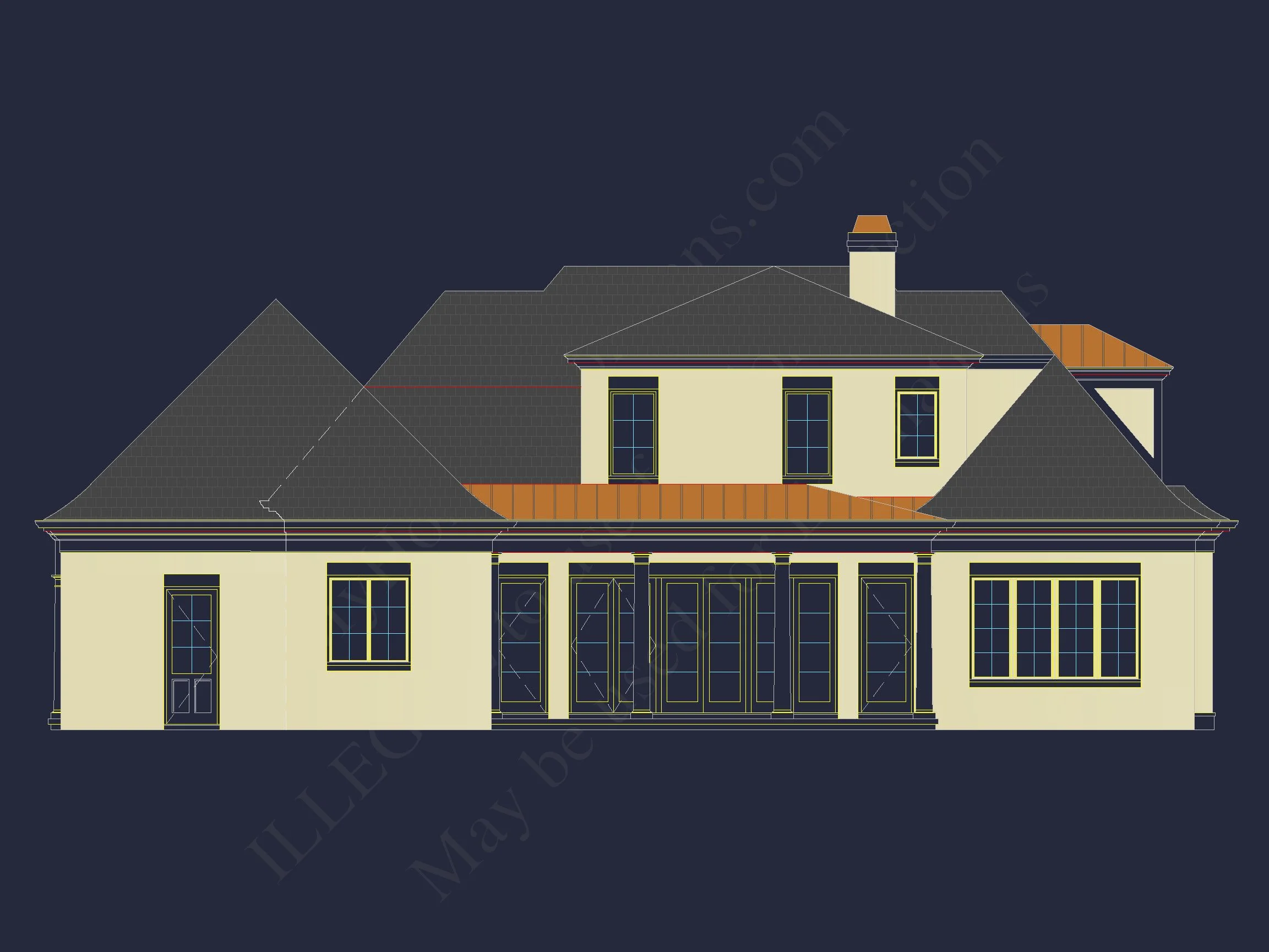 15-1605 HOUSE PLAN - French Country 2-Story House Plan: 4-Bed, 3.5 Bath, Blueprint 3 French Country 2-Story house Plan: 4-Bed, 3.5 Bath, Blueprint