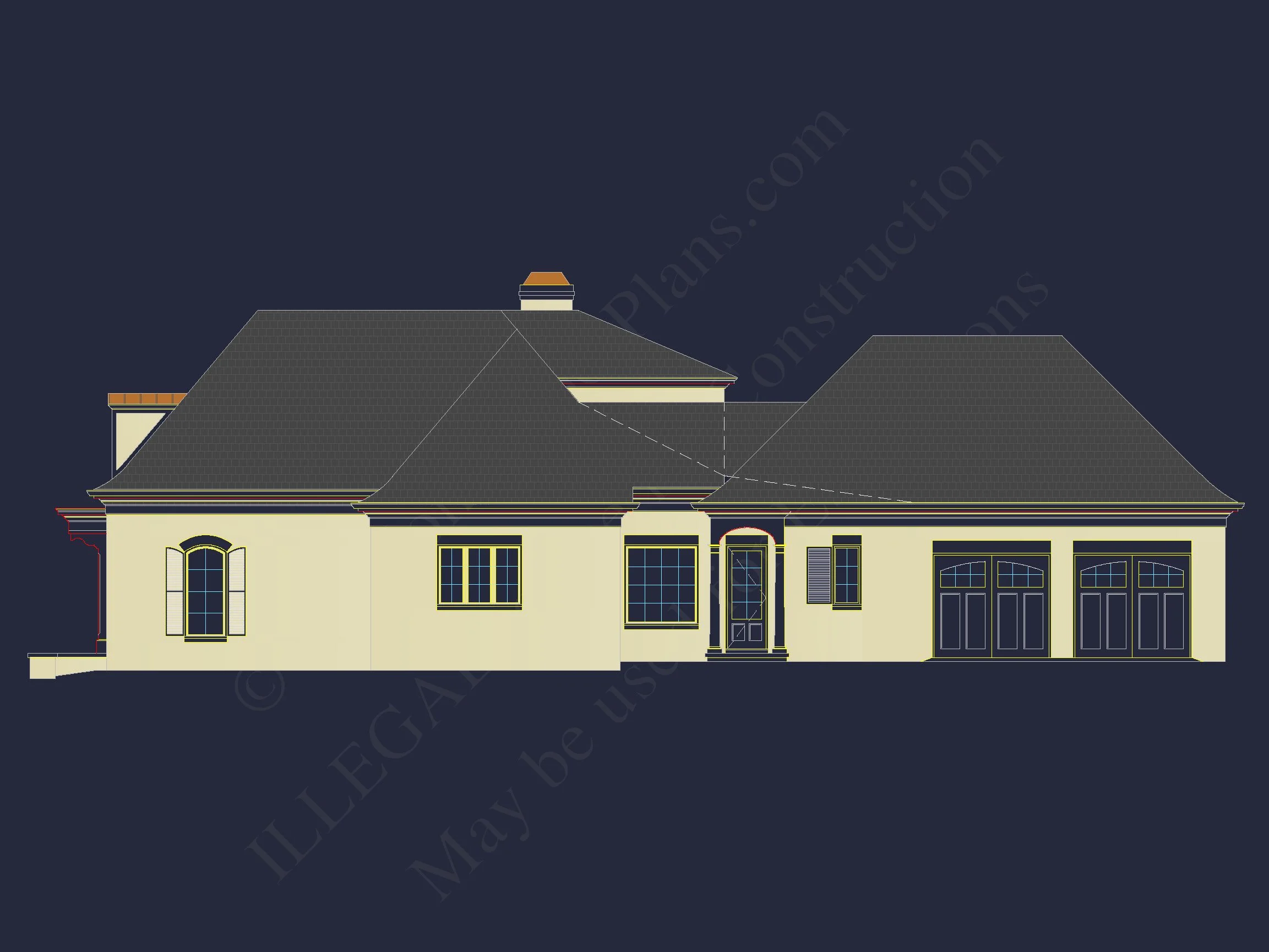 15-1605 HOUSE PLAN - French Country 2-Story House Plan: 4-Bed, 3.5 Bath, Blueprint 4 French Country 2-Story house Plan: 4-Bed, 3.5 Bath, Blueprint