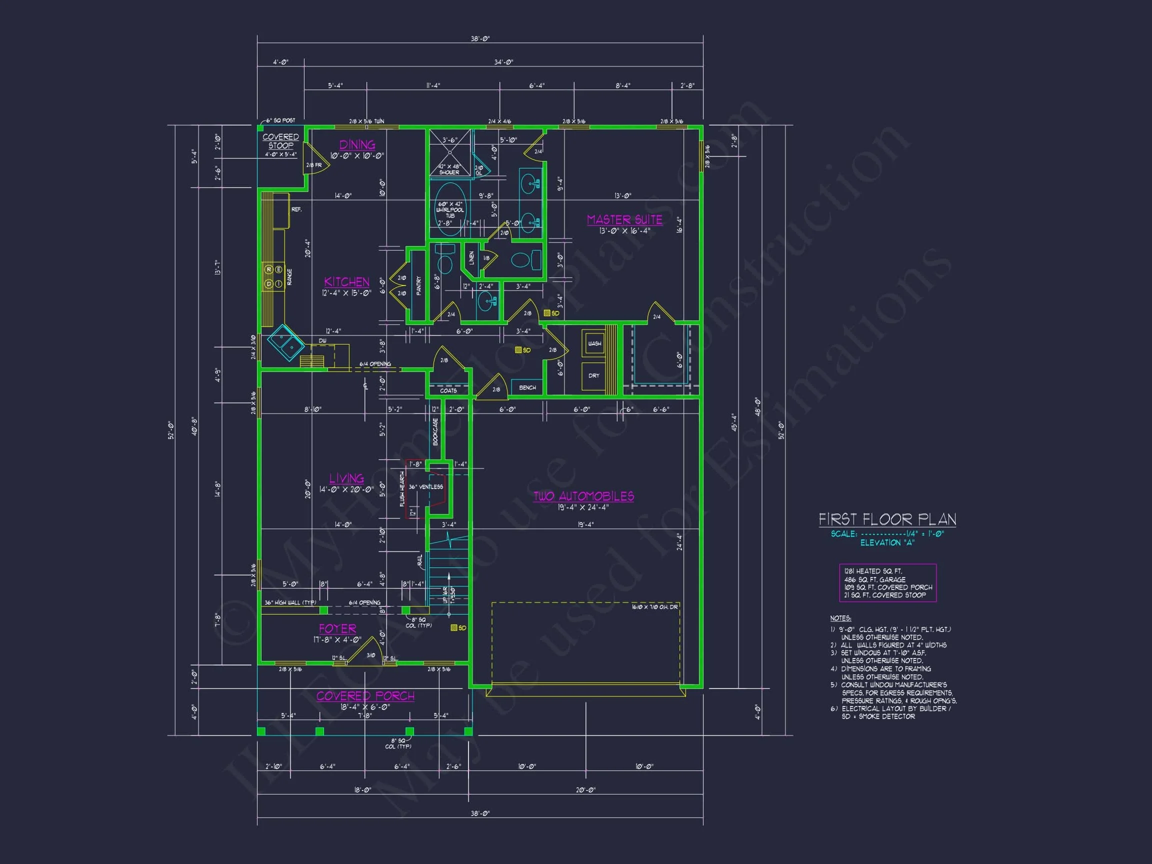 15-1495 HOUSE PLAN - 3-Bed, 2.5-Bath Modern Suburban House Plan – 2,337 Sq Ft with Bonus Room & Porches 33 3 Bedroom house Plan with CAD Blueprints for Modern Designs