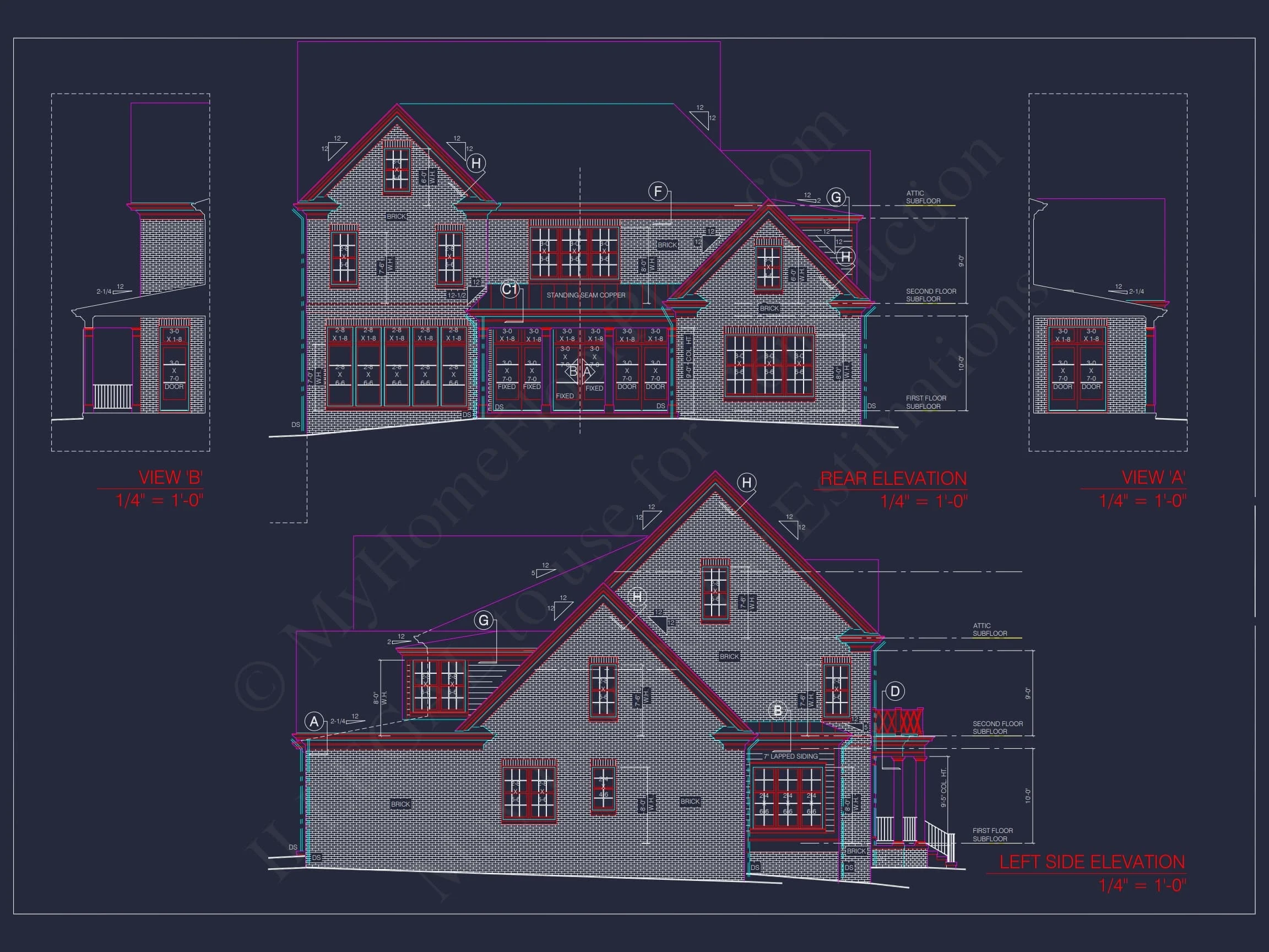 15-1426 House PLAN - Elegant House Blueprint with 3.5 Floors & CAD Designs 23 Elegant house Blueprint with 3.5 Floors & CAD Designs