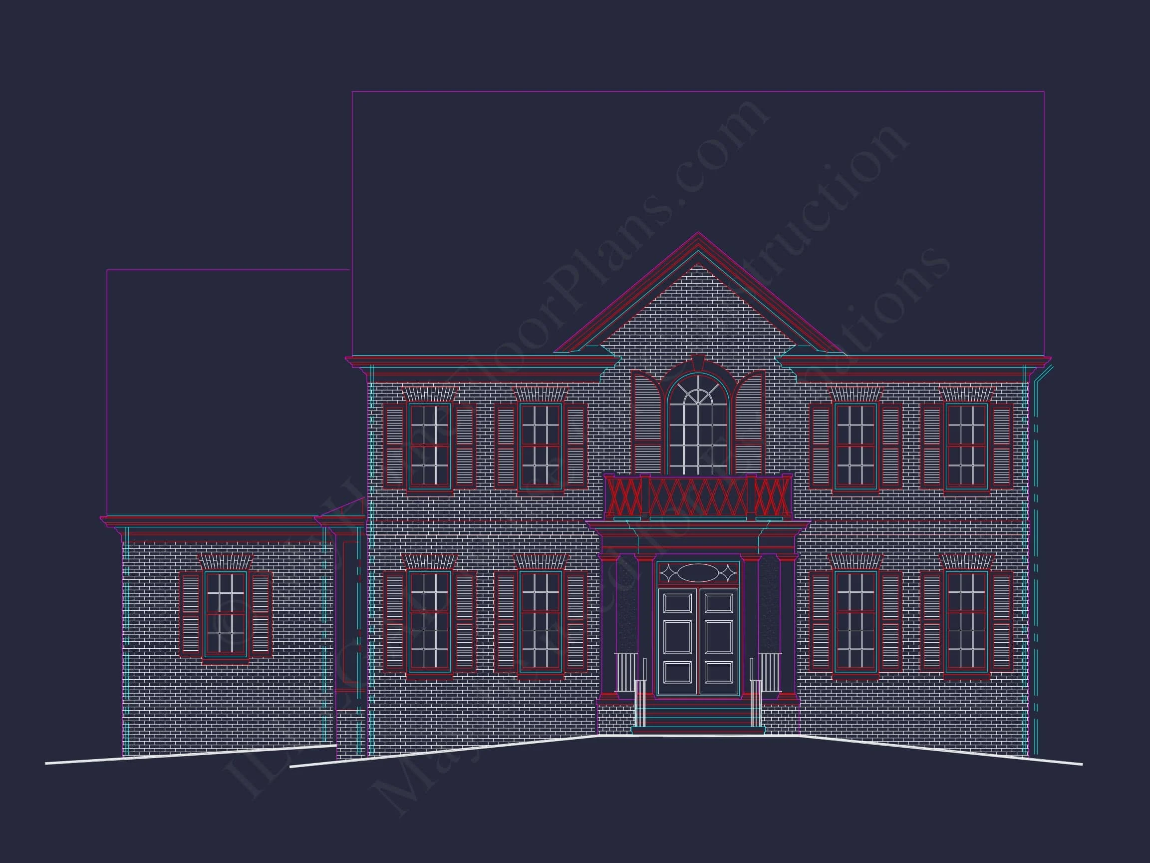 15-1426 House PLAN - Elegant House Blueprint with 3.5 Floors & CAD Designs 21 Elegant house Blueprint with 3.5 Floors & CAD Designs