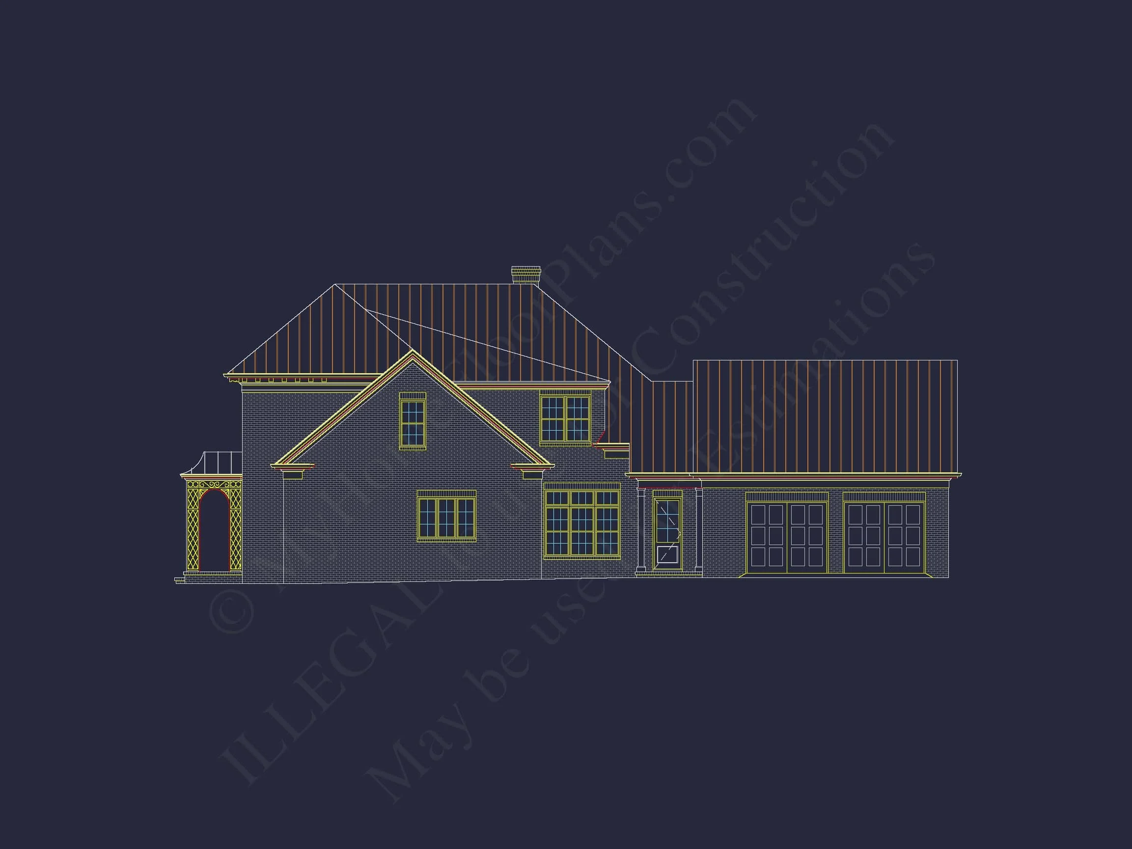 15-1411 HOUSE PLAN - Colonial House Floor Plan: 2-Story, 5-Bed, 4-Bath Blueprint 3 Colonial house Floor Plan: 2-Story, 5-Bed, 4-Bath Blueprint