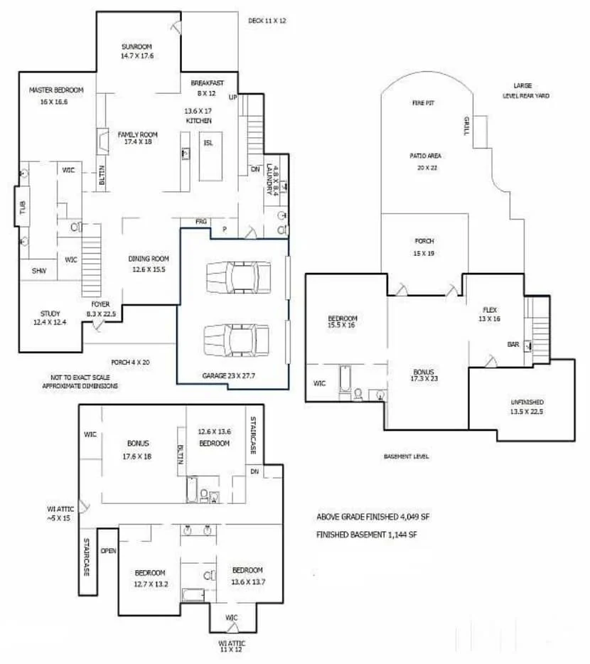 15-1348 HOUSE PLAN - 5-Bed, 5-Bath, 4,923 SF Modern Farmhouse House Plan 7 Modern Craftsman house Plan with Luxury Features and CAD Designs