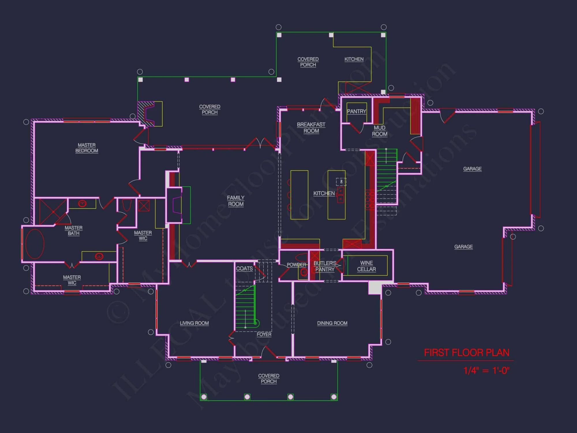 Luxury house Plan with 2 Floors, 4 Bedrooms, and CAD Designs