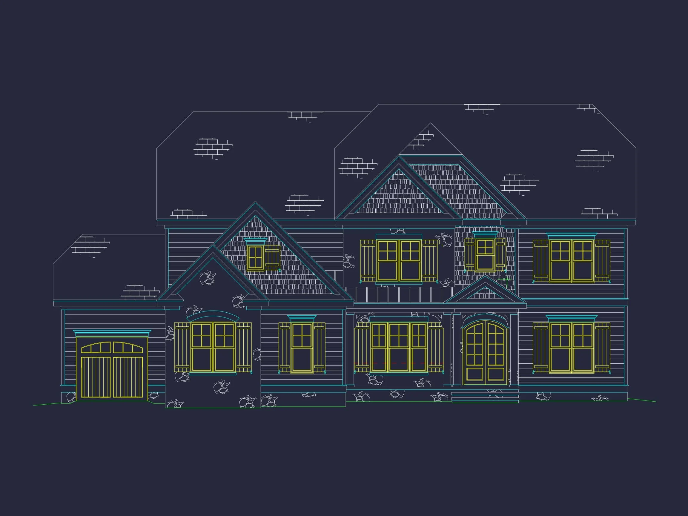 15-1201 House PLAN - Traditional Craftsman House Plan – 5-Bed, 5-Bath, 4,301 SF 31 Spacious house Plan with Detailed CAD Floor Plan