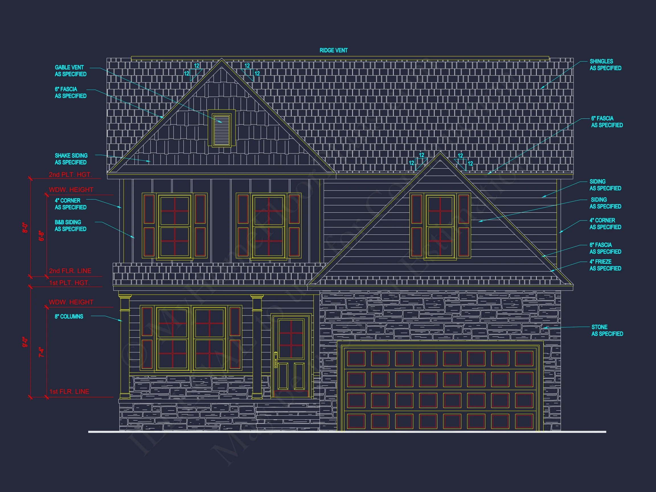 15-1171A HOUSE PLAN - Modern Craftsman House Plan with Flexible Floor Designs and CAD Blueprint 2 Modern Craftsman house Plan with Flexible Floor Designs and CAD Blueprint