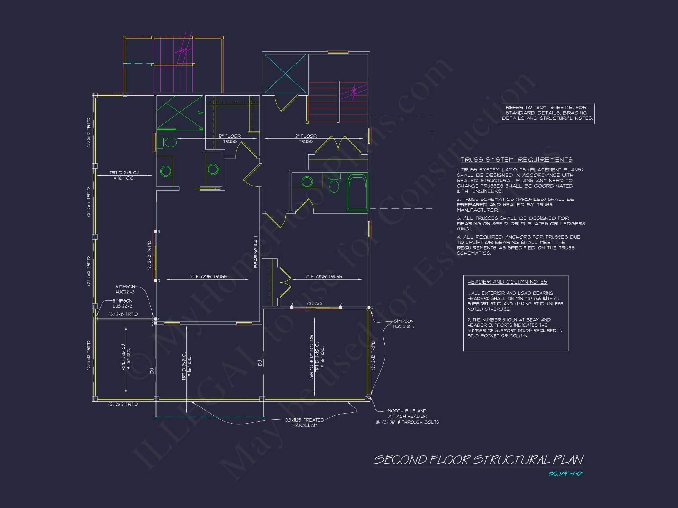 15-1094 HOUSE PLAN - Coastal Beach House Plan – 4-Bed, 5-Bath, 2,758 SF 76 Beach house Architectural Floor Plan with Wrap Around Porch
