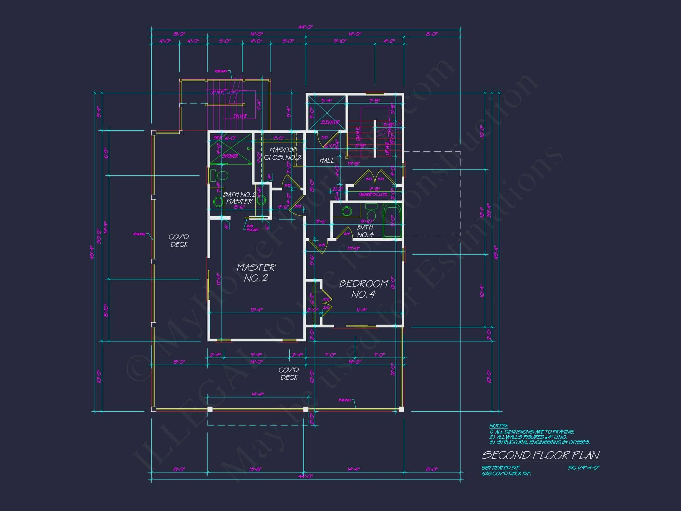 15-1094 HOUSE PLAN - Coastal Beach House Plan – 4-Bed, 5-Bath, 2,758 SF 70 Beach house Architectural Floor Plan with Wrap Around Porch