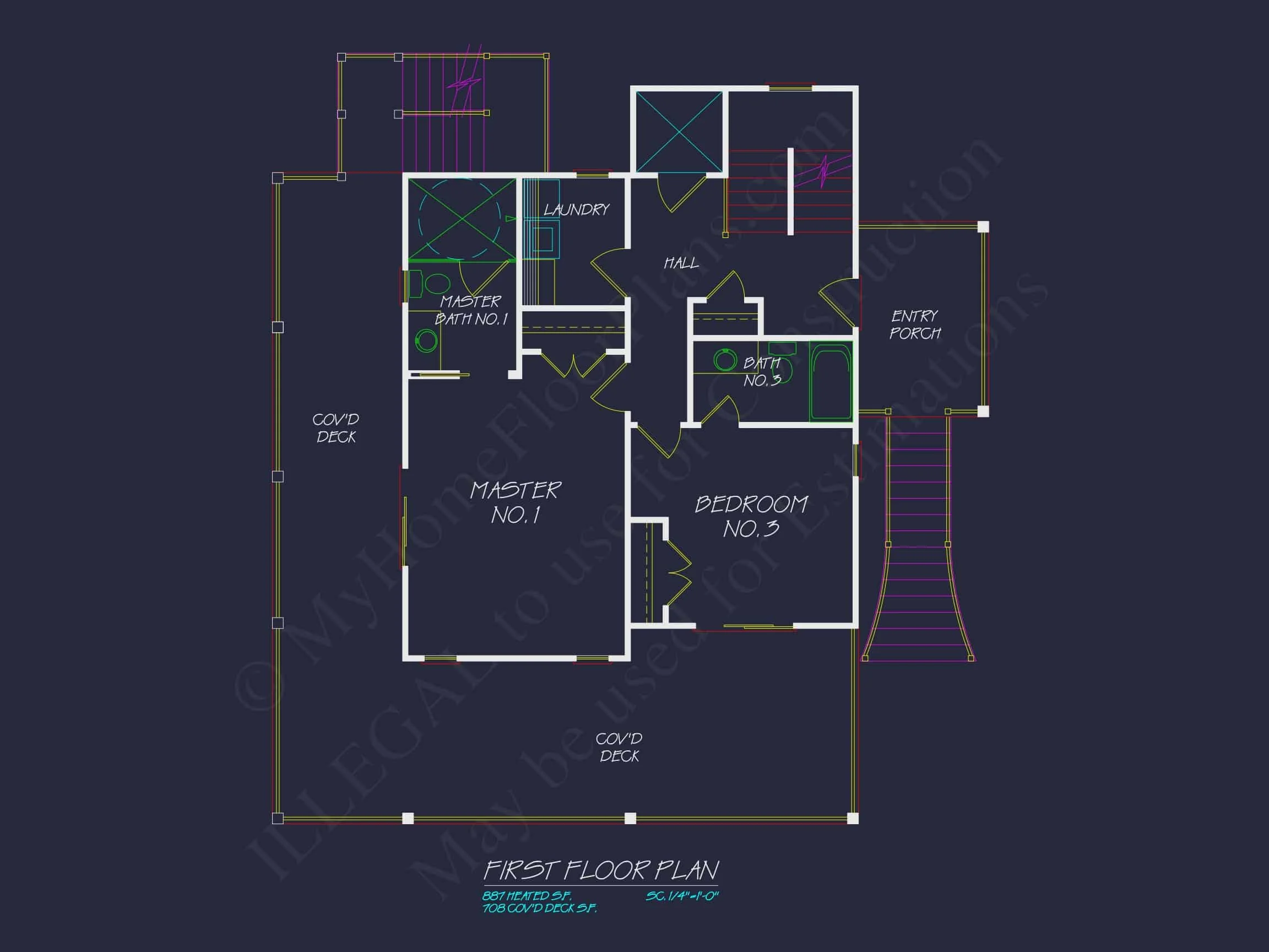 15-1094 HOUSE PLAN - Coastal Beach House Plan – 4-Bed, 5-Bath, 2,758 SF 65 Beach house Architectural Floor Plan with Wrap Around Porch