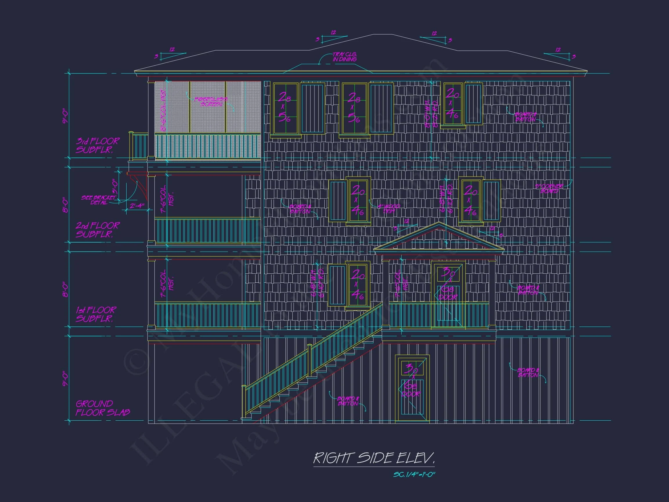 15-1094 HOUSE PLAN - Coastal Beach House Plan – 4-Bed, 5-Bath, 2,758 SF 63 Beach house Architectural Floor Plan with Wrap Around Porch