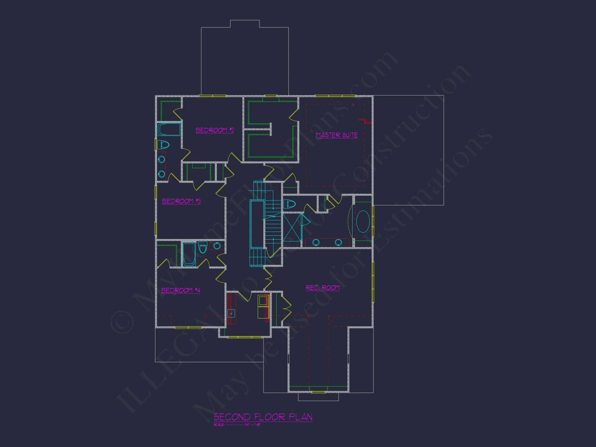 Beautiful 5-Bedroom house Plan with CAD Floor Plans & Designs