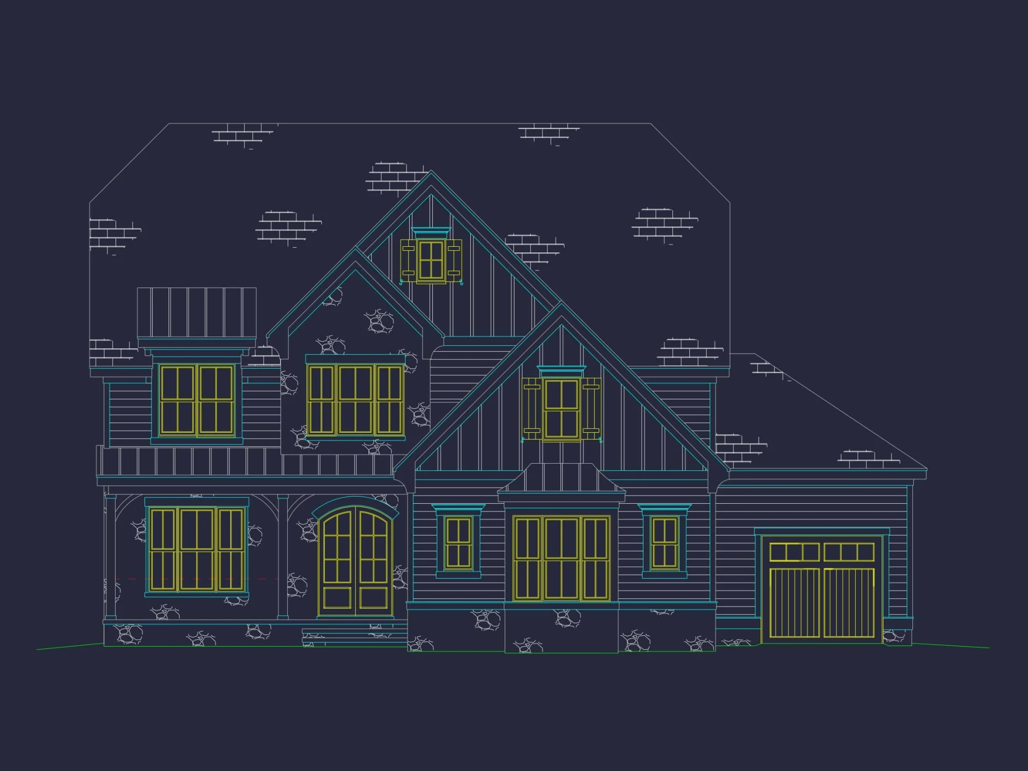 Beautiful 5-Bedroom house Plan with CAD Floor Plans & Designs