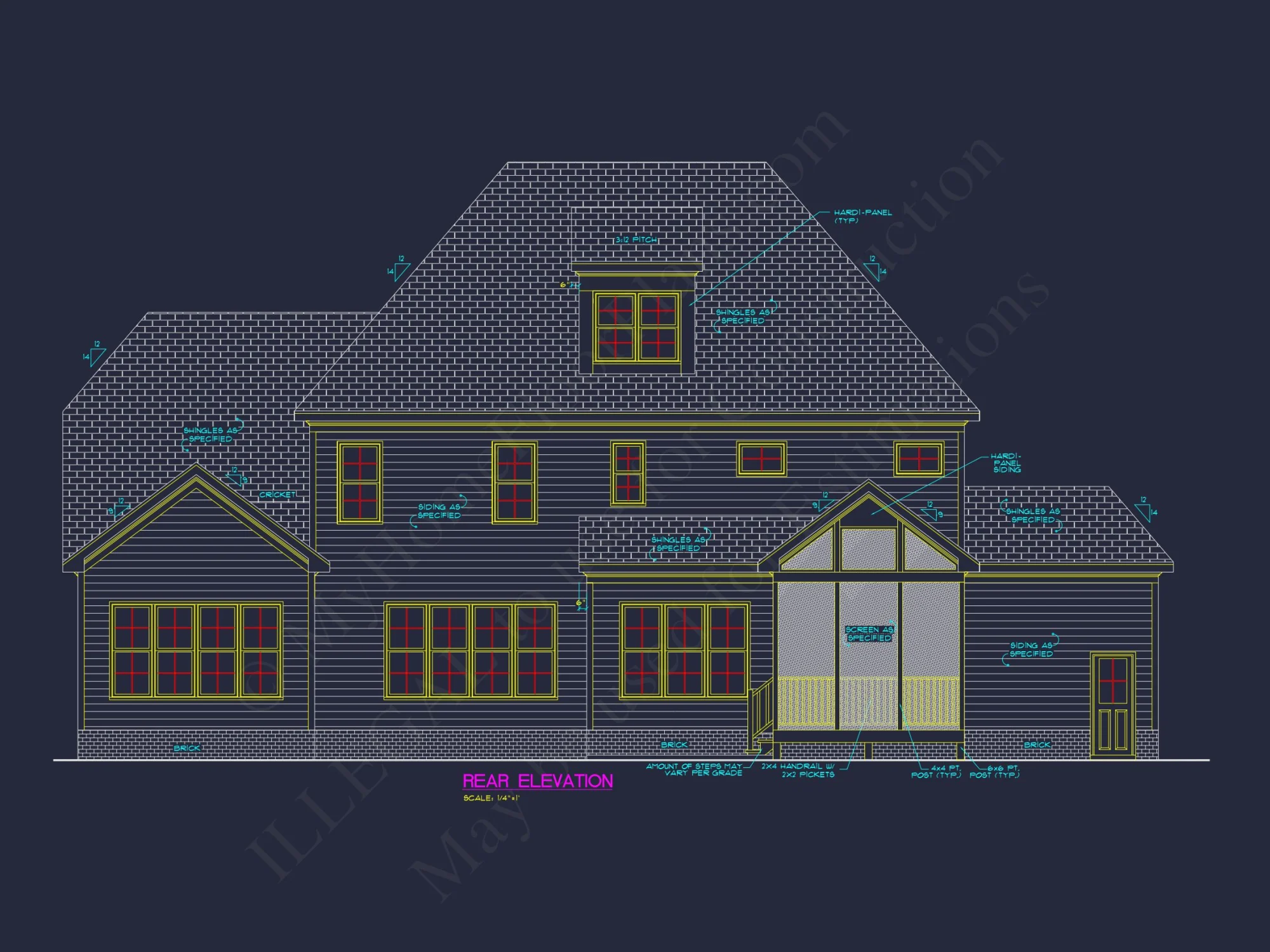 Colonial Farmhouse house Plan with 5+ Baths and Bonus Room