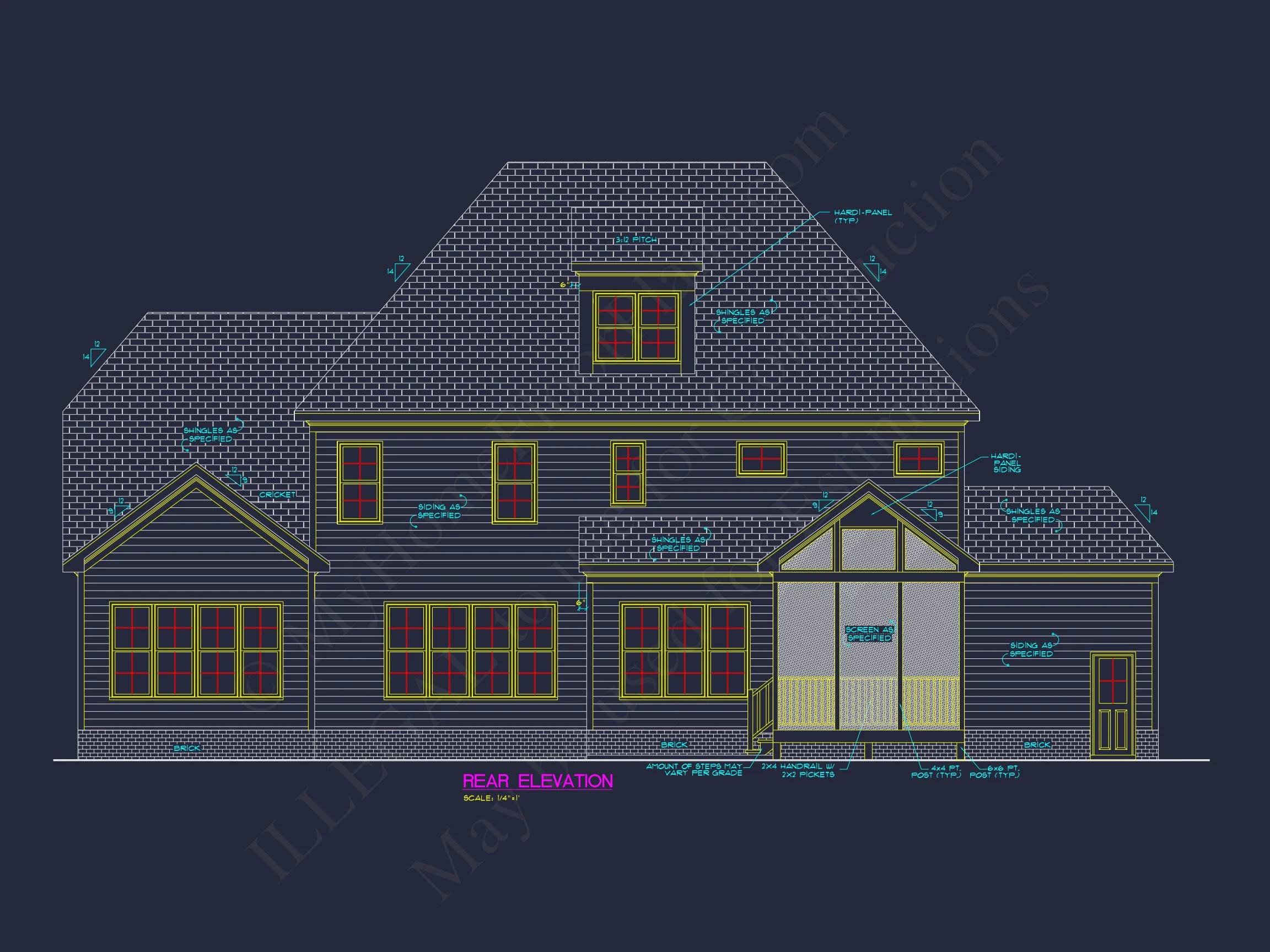 14-2171 HOUSE PLAN - Colonial Farmhouse House Plan with 5+ Baths and Bonus Room 5 Colonial Farmhouse house Plan with 5+ Baths and Bonus Room