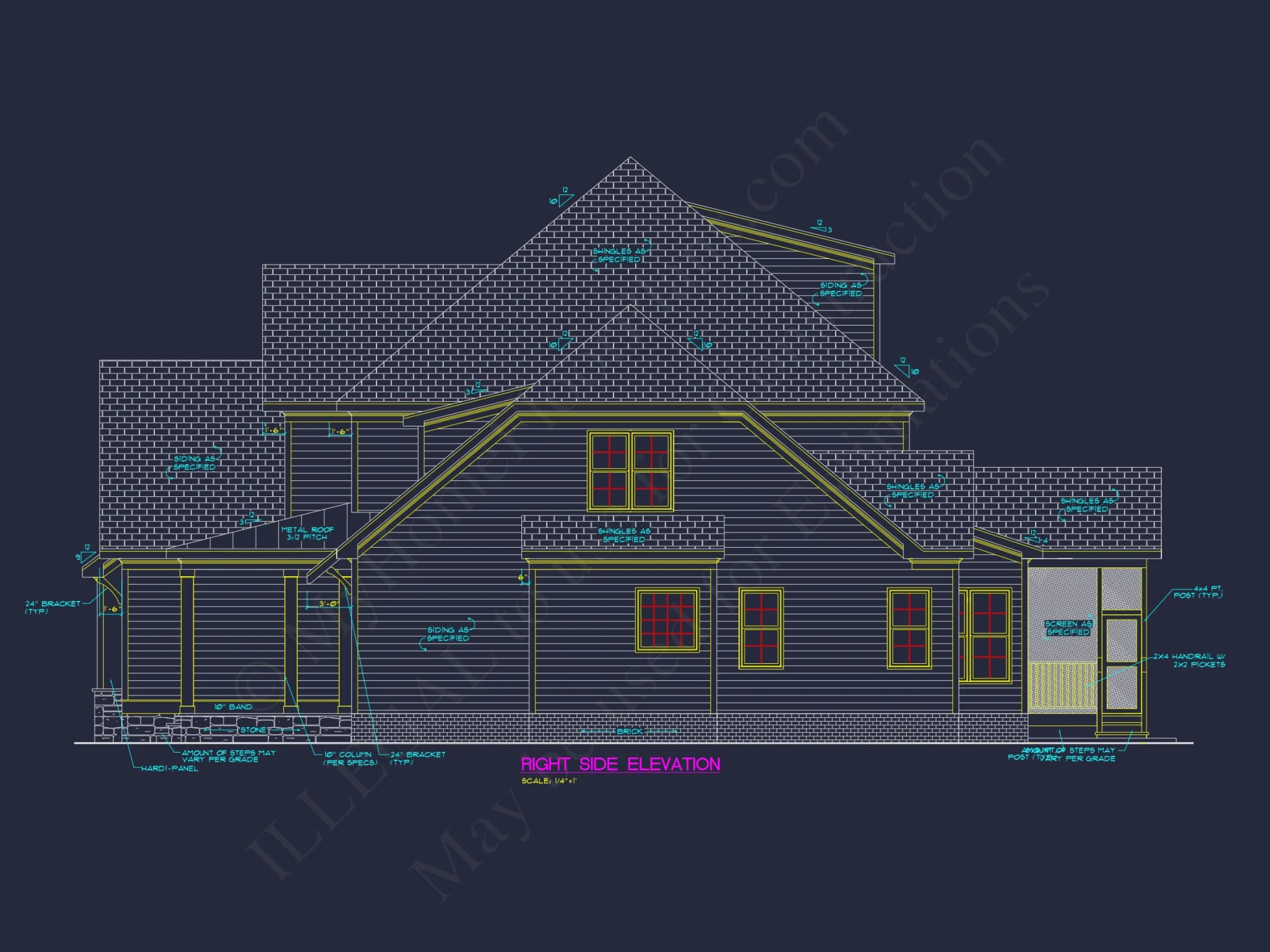 Colonial Farmhouse house Plan with 5+ Baths and Bonus Room