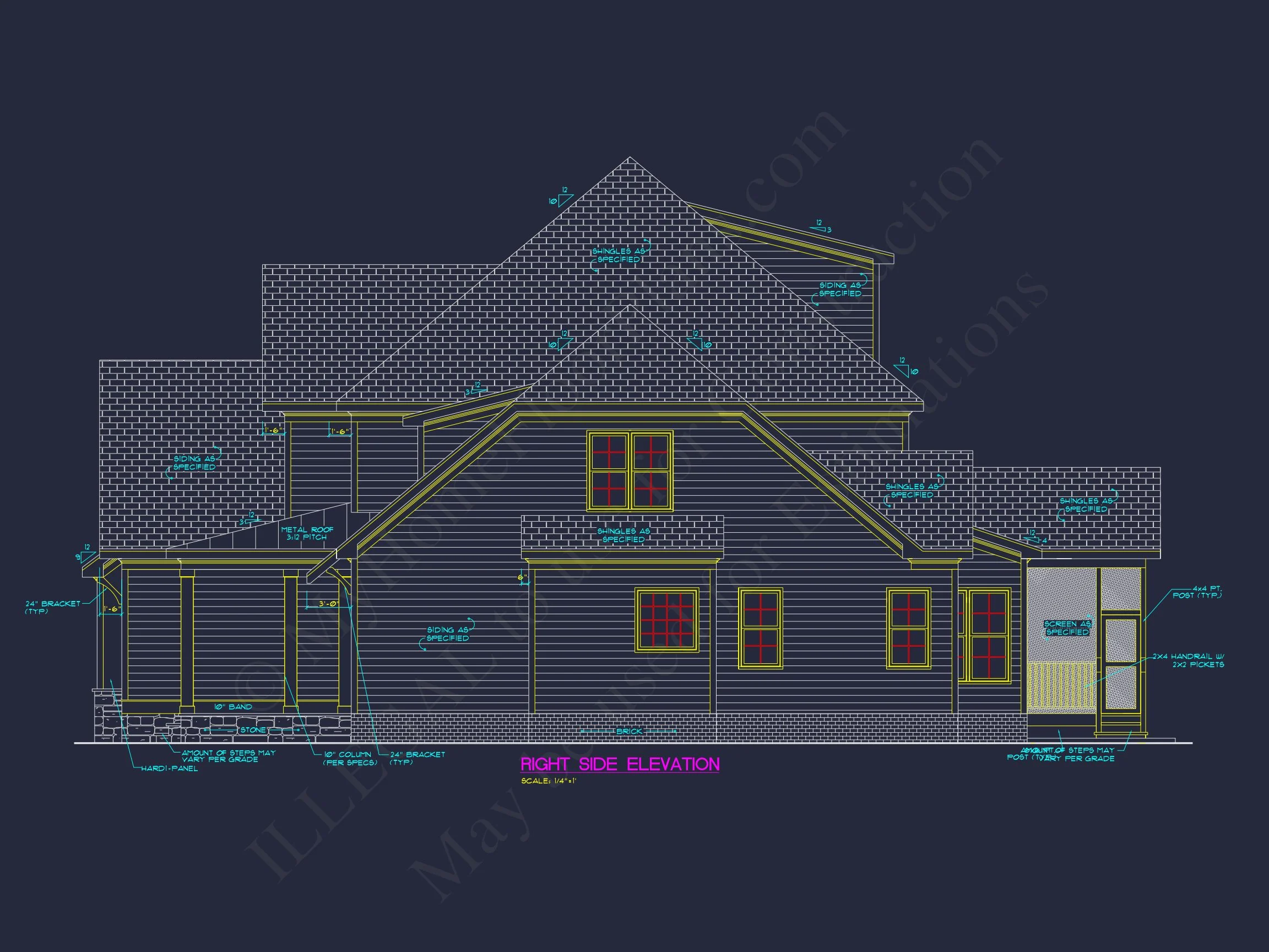 14-2171 HOUSE PLAN - Colonial Farmhouse House Plan with 5+ Baths and Bonus Room 4 Colonial Farmhouse house Plan with 5+ Baths and Bonus Room