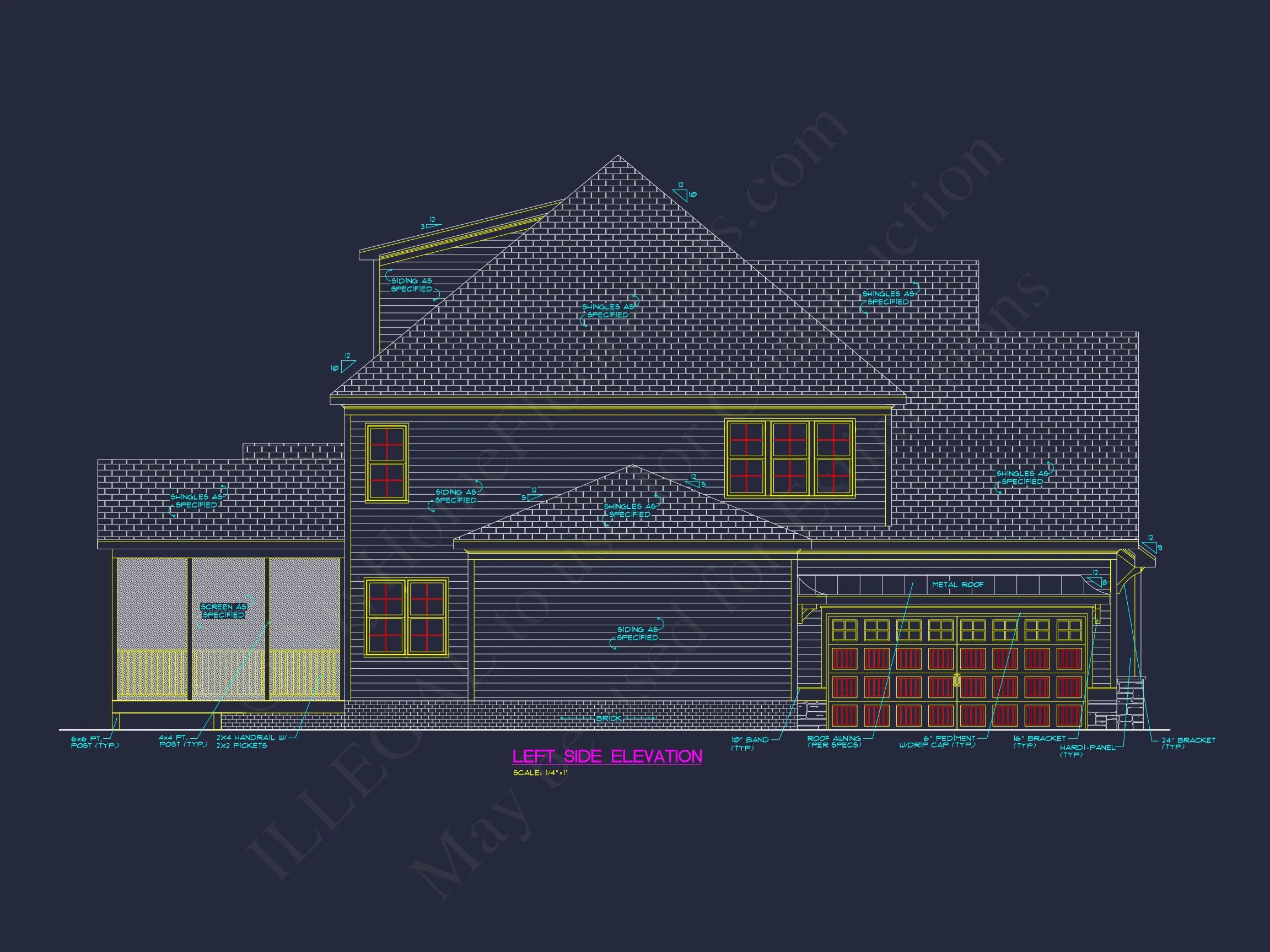 14-2171 HOUSE PLAN - Colonial Farmhouse House Plan with 5+ Baths and Bonus Room 3 Colonial Farmhouse house Plan with 5+ Baths and Bonus Room