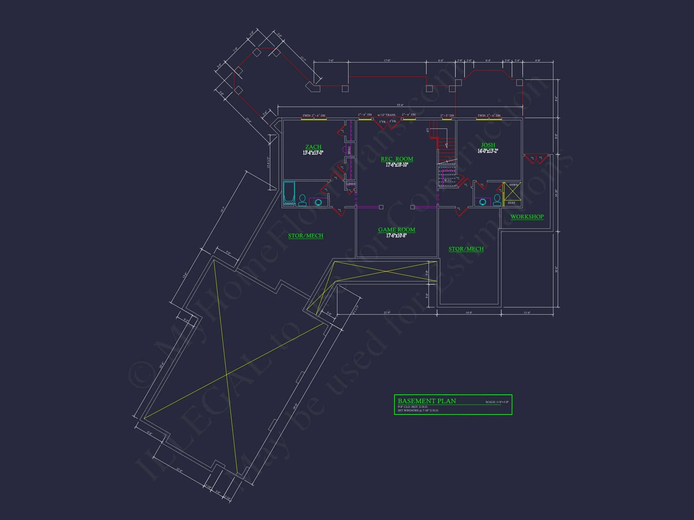 14-2074 HOUSE PLAN - Premium House Plan with 2-Story CAD Blueprints & Designs 4 Premium house Plan with 2-Story CAD Blueprints & Designs