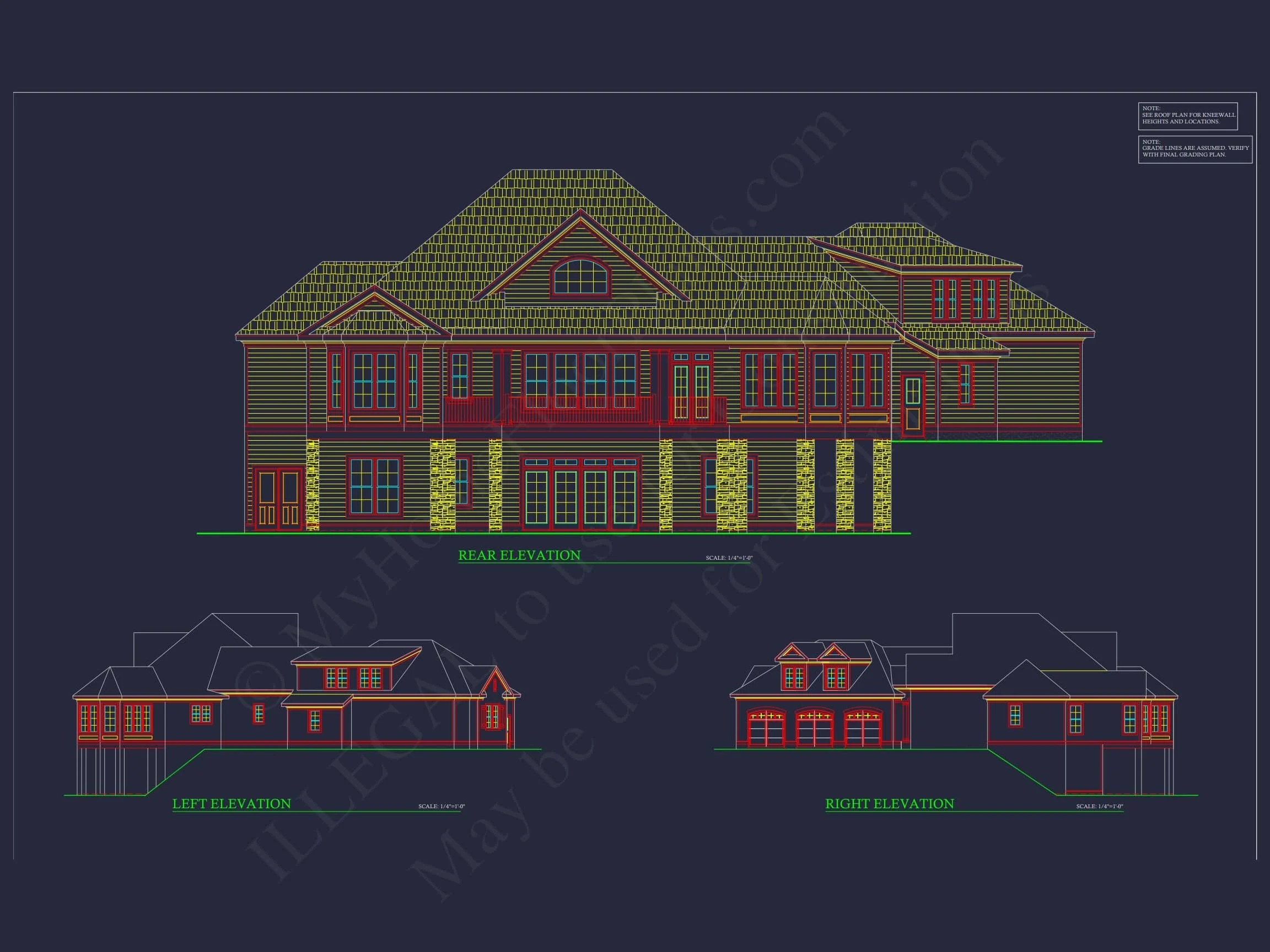 14-2074 HOUSE PLAN - Premium House Plan with 2-Story CAD Blueprints & Designs 3 Premium house Plan with 2-Story CAD Blueprints & Designs
