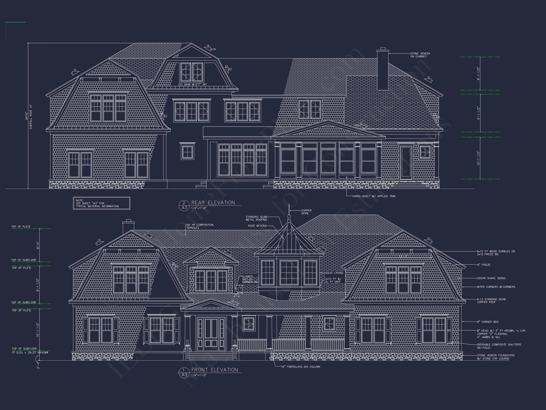 14-2016 HOUSE PLAN - Shingle Style 2-Story House Plan, 6 Bed, 4693 Sq Ft Floor Plan 3 Shingle Style 2-Story house Plan, 6 Bed, 4693 Sq Ft Floor Plan