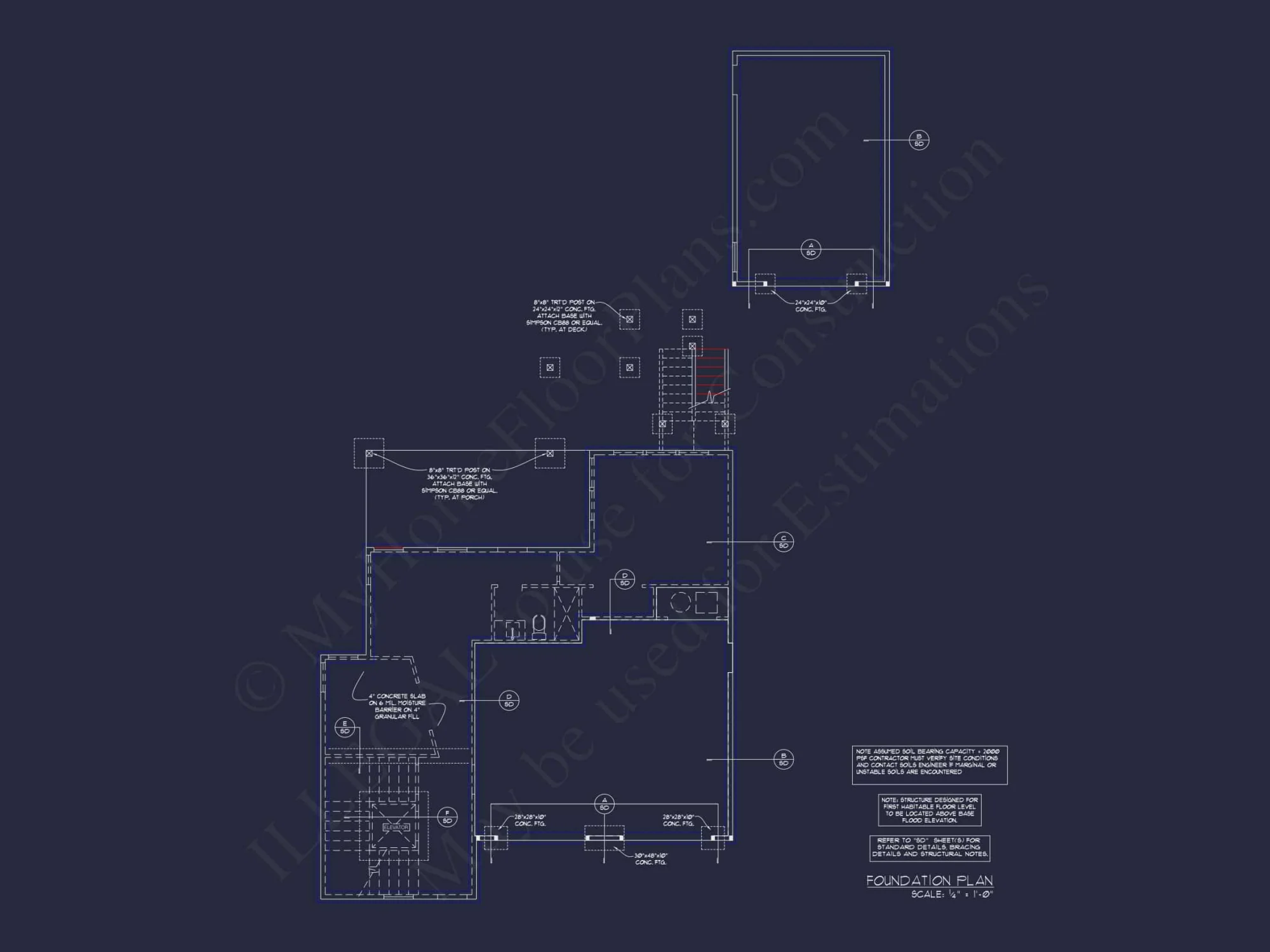 Modern house Designs: 3-Story Floor Plan with CAD Blueprint