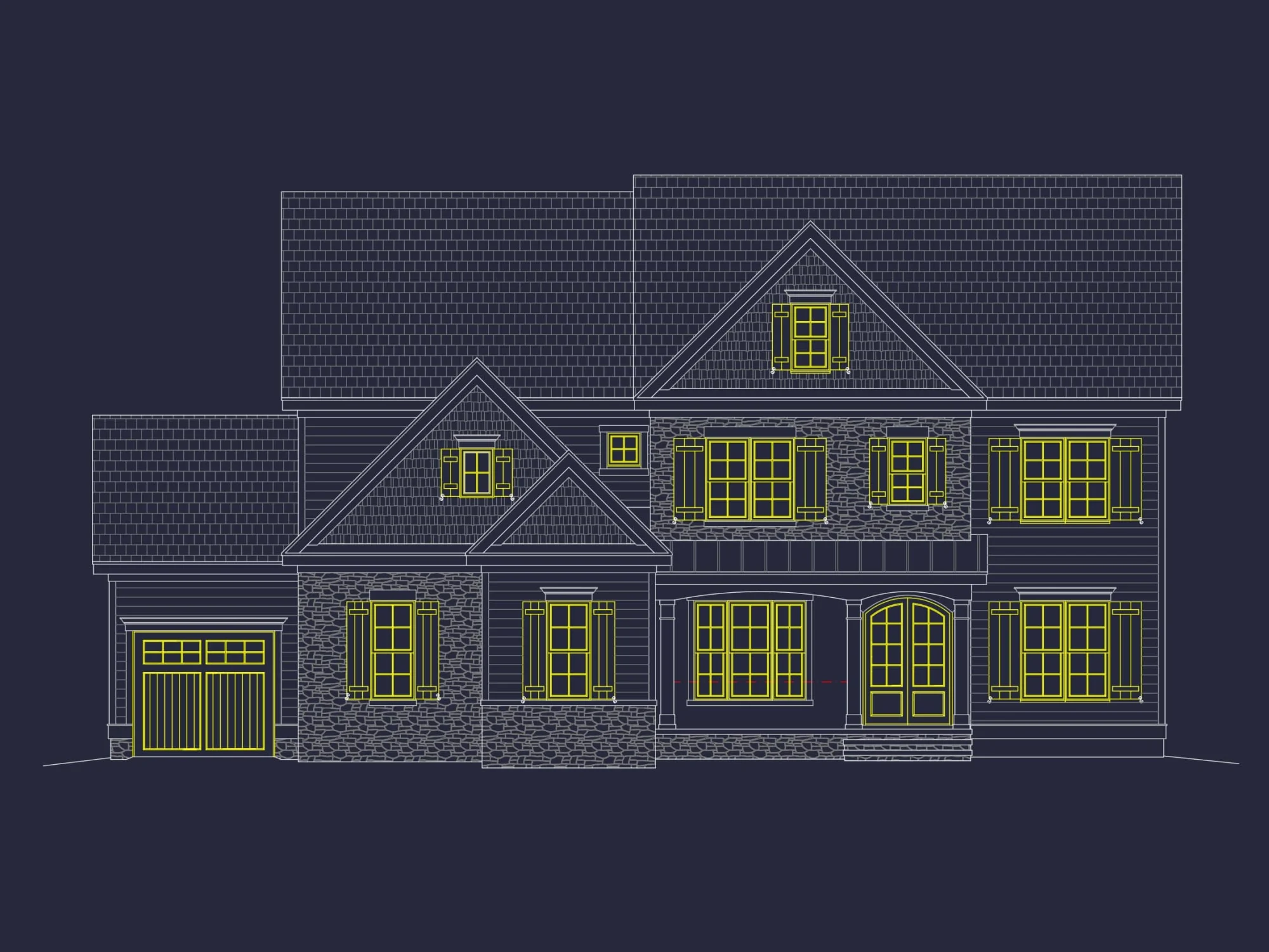 Mediterranean house Plan with 3 Floors and 4 Bedrooms