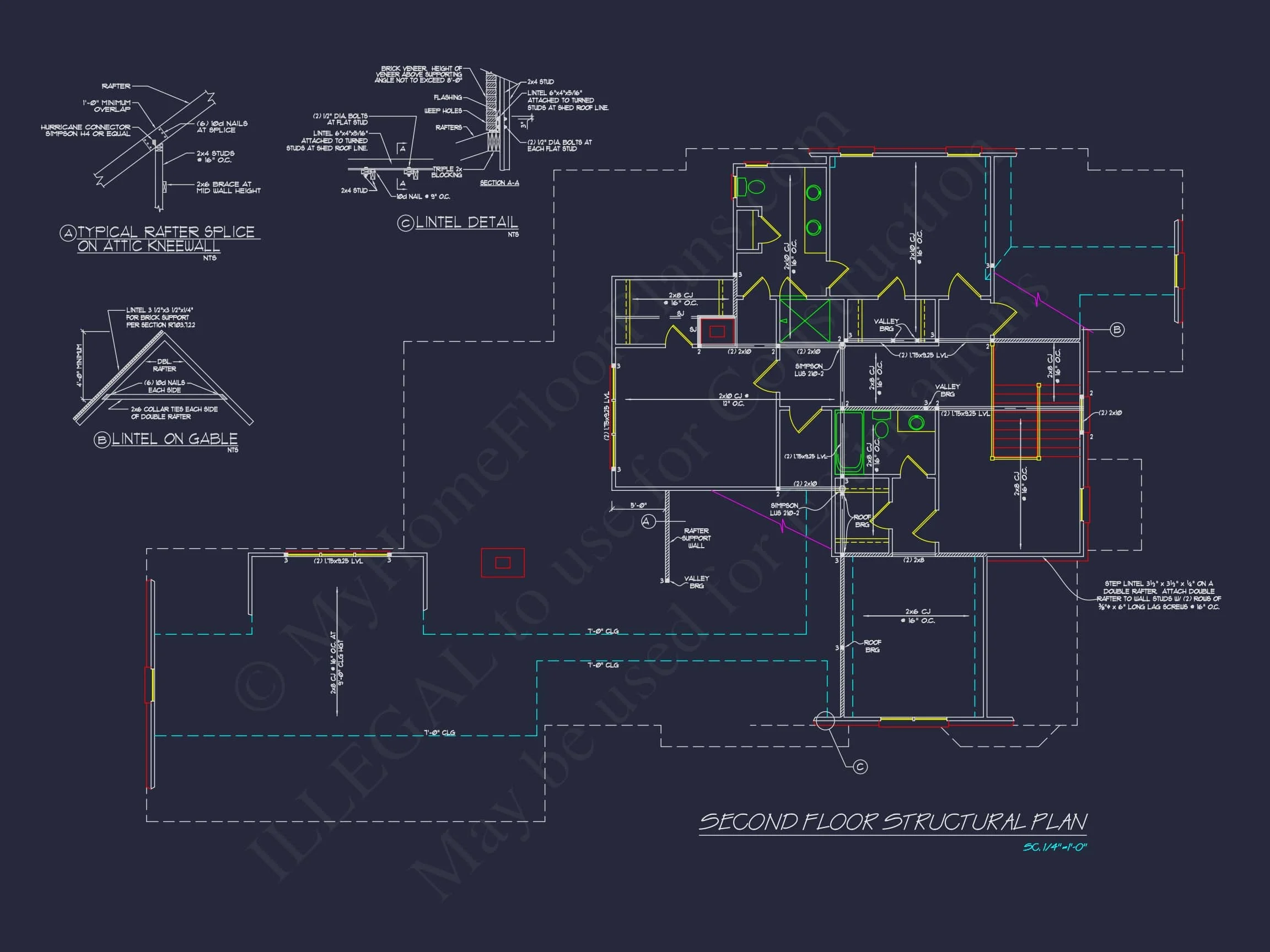 14-1572 HOUSE PLAN - Colonial Revival House Plan – 4-Bed, 3.5-Bath, 3,250 SF 17 Beautiful house Floor Plan with CAD Blueprints and Designs