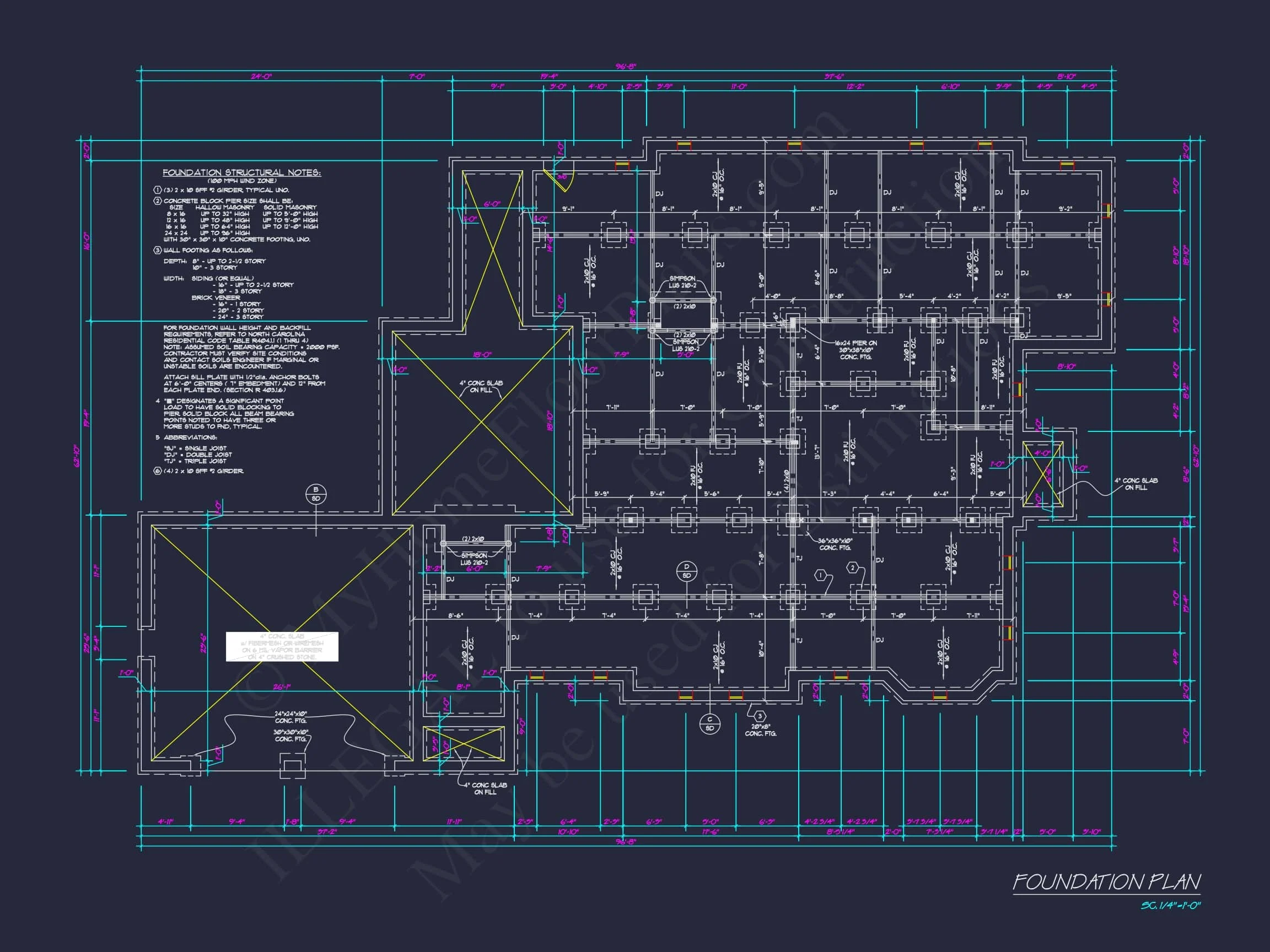 14-1572 HOUSE PLAN - Colonial Revival House Plan – 4-Bed, 3.5-Bath, 3,250 SF 13 Beautiful house Floor Plan with CAD Blueprints and Designs